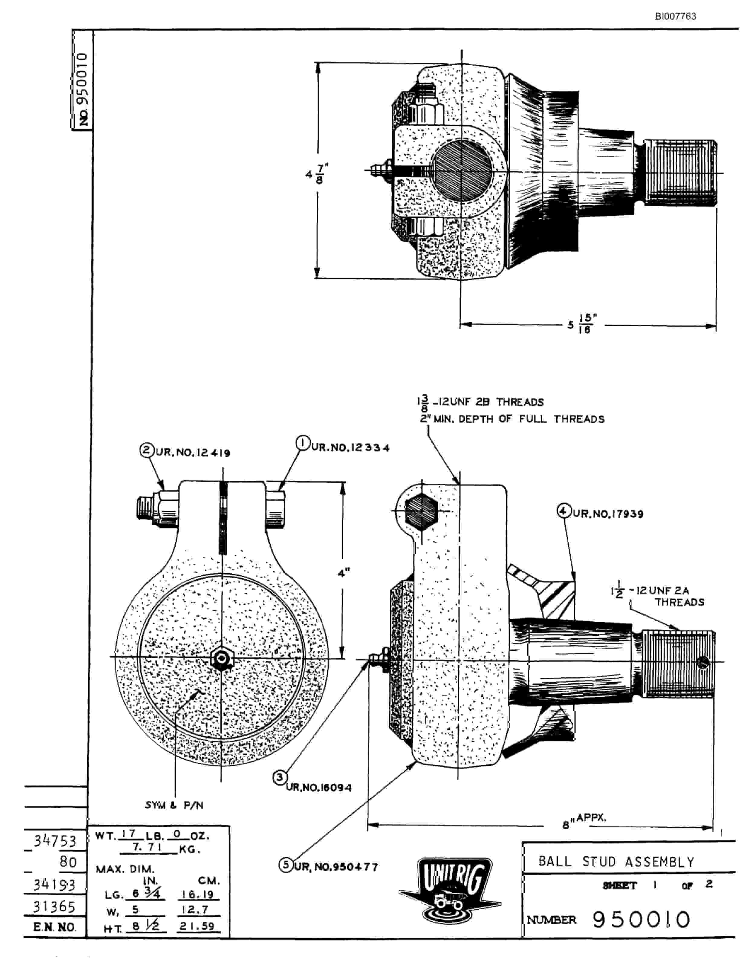Bucyrus M-100 Assembly Parts Catalog BI007763-4