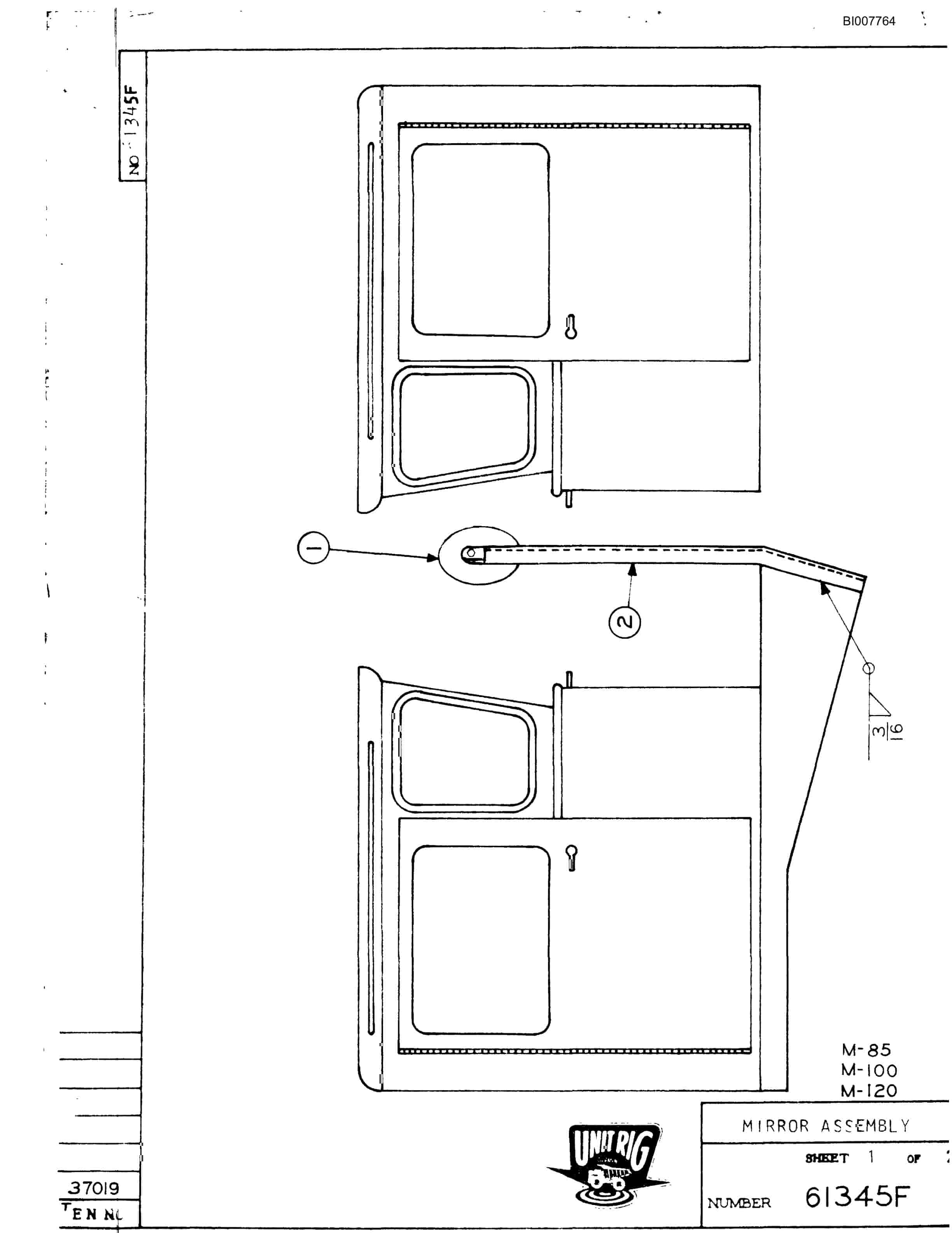 Bucyrus M-100 Assembly Parts Catalog BI007764-3