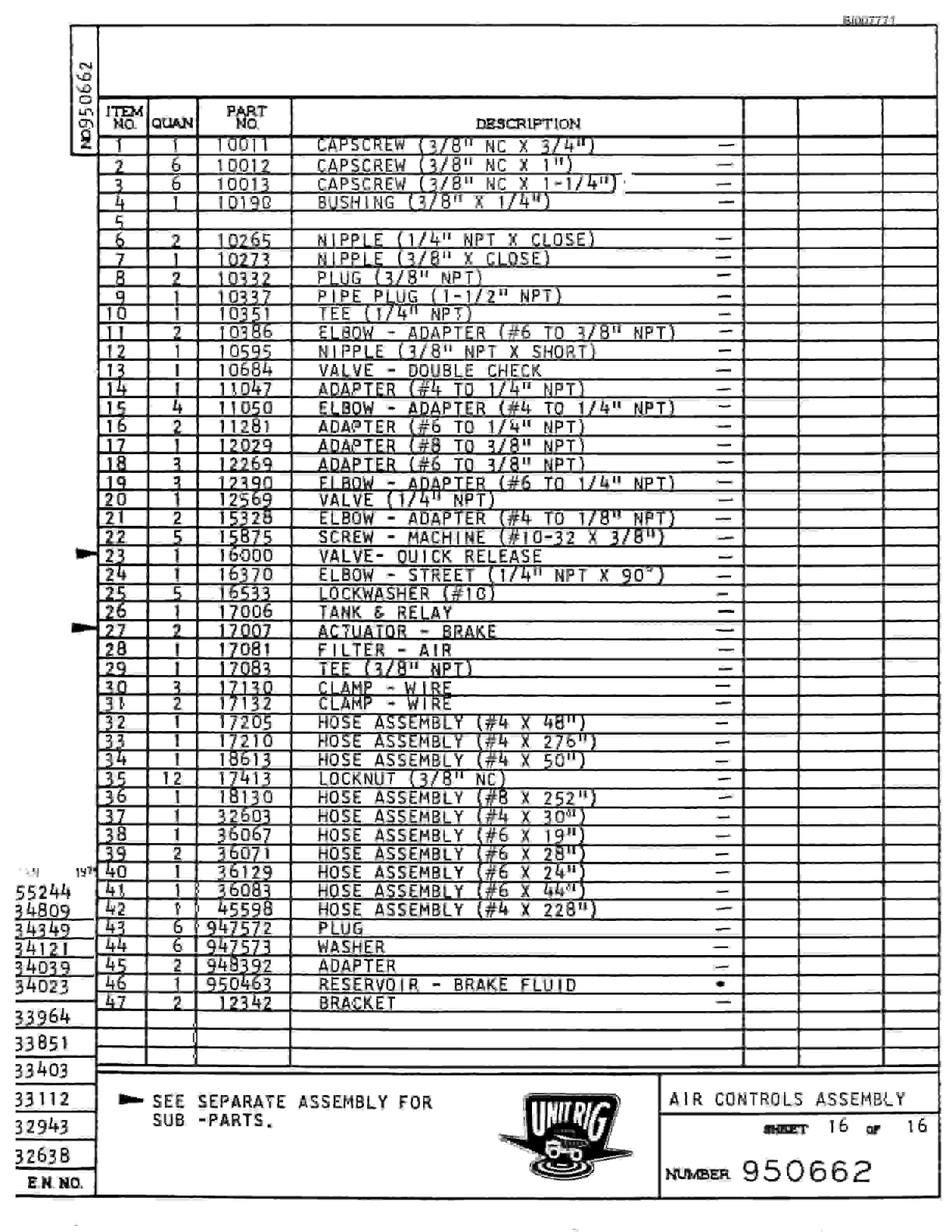 Bucyrus M-100 Assembly Parts Catalog BI007771-5