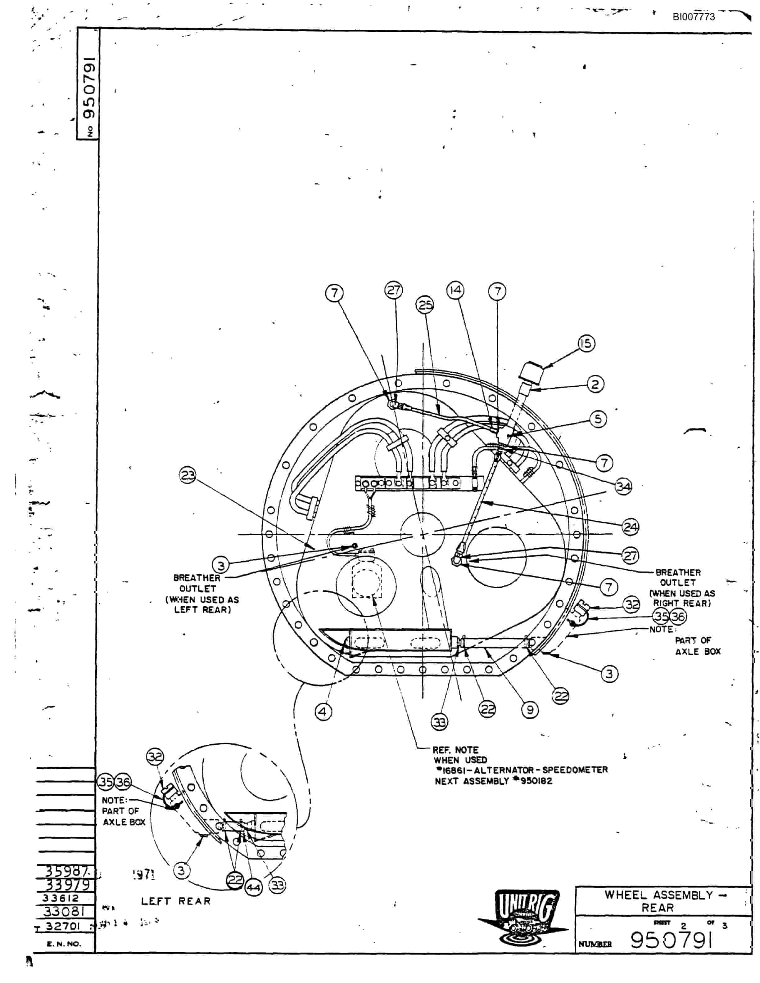 Bucyrus M-100 Assembly Parts Catalog BI007773-3