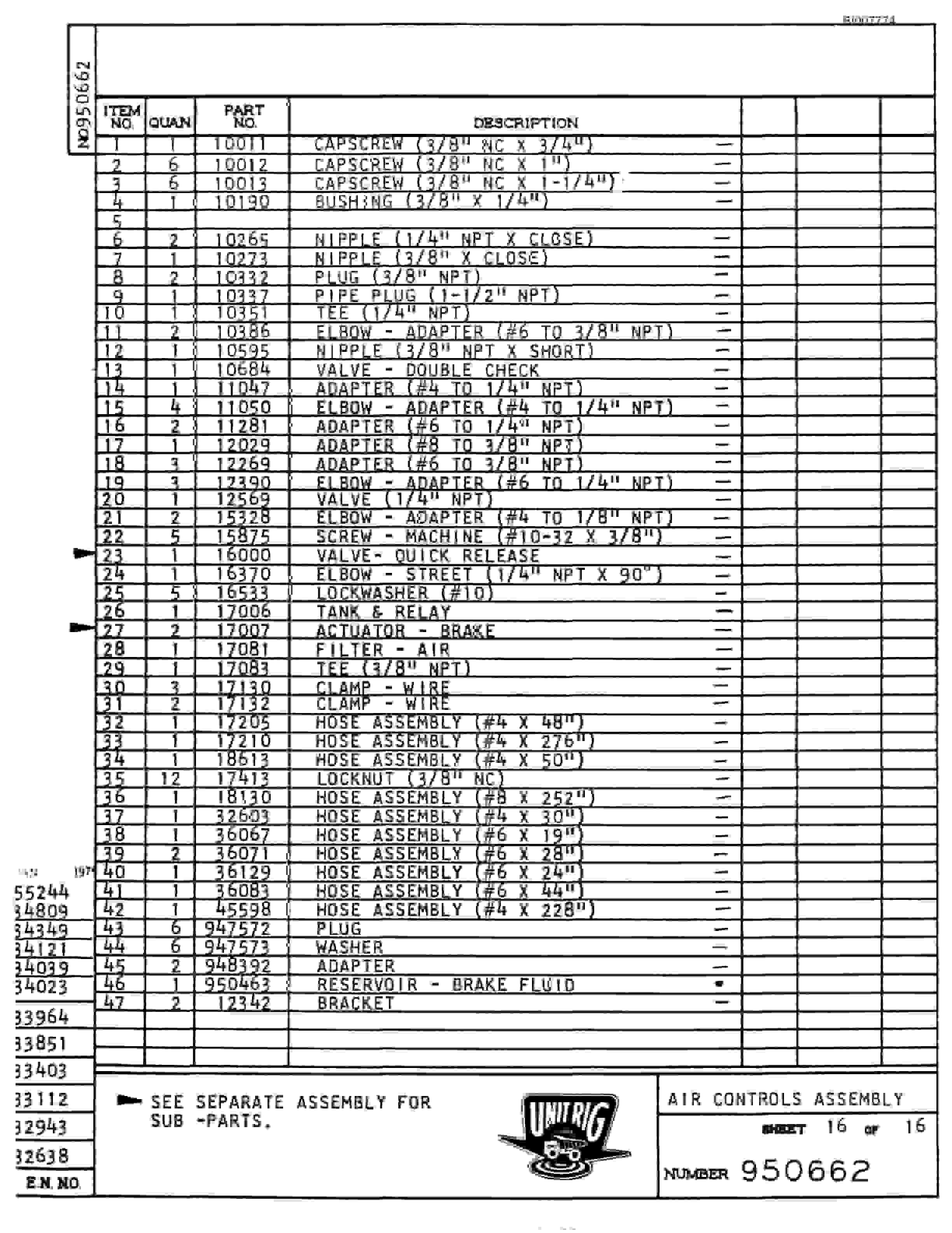 Bucyrus M-100 Assembly Parts Catalog BI007774-5