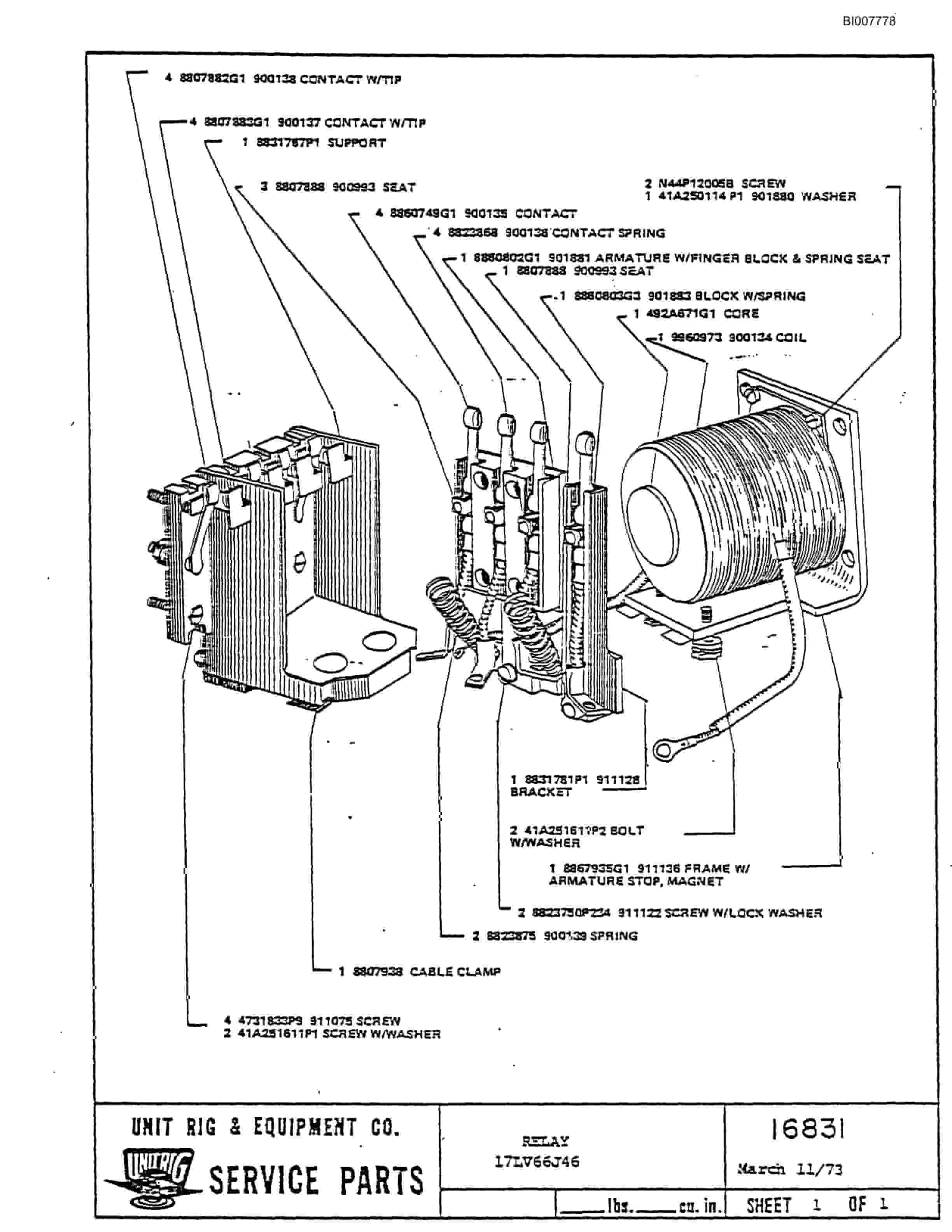 Bucyrus M-100 Assembly Parts Catalog BI007778-5