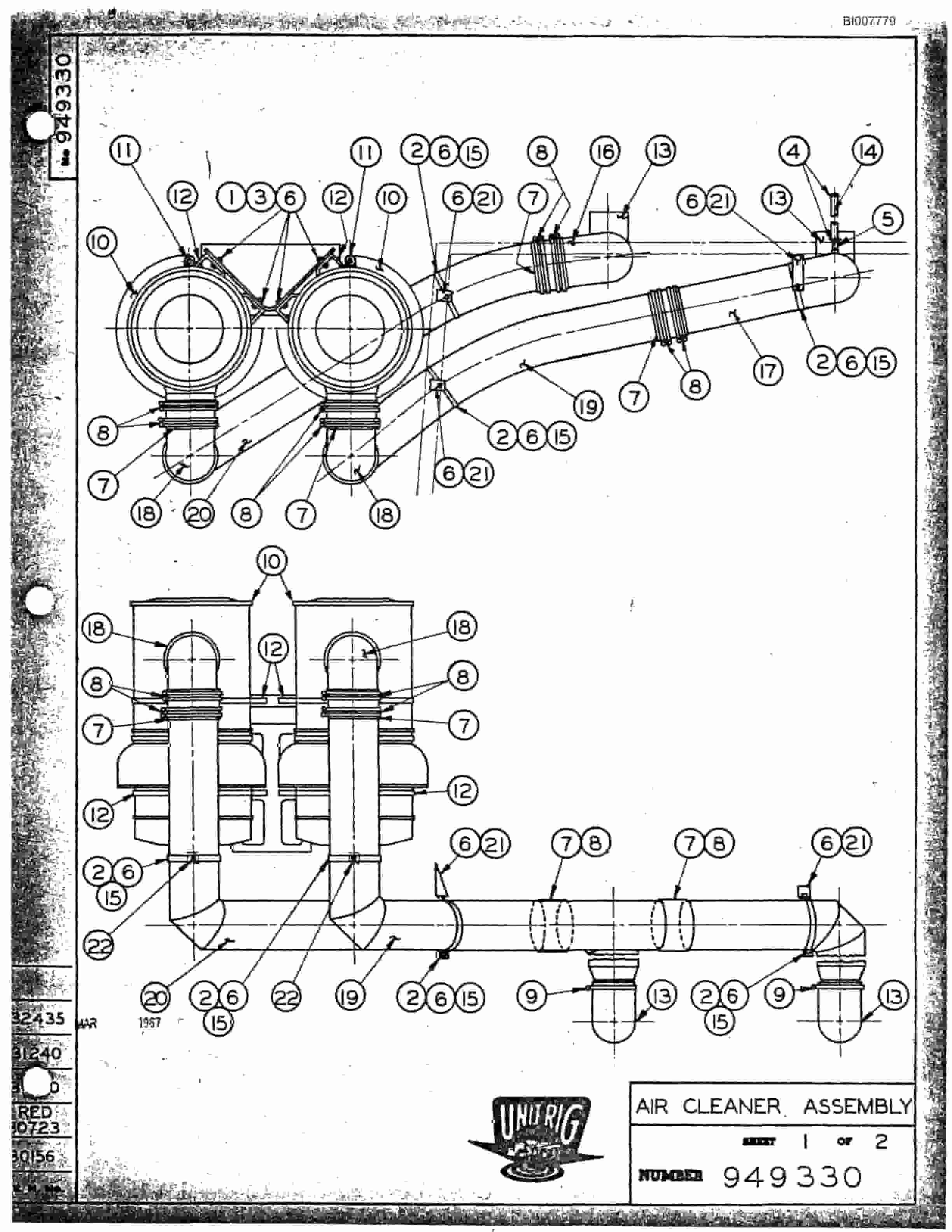 Bucyrus M-100 Assembly Parts Catalog BI007779-2