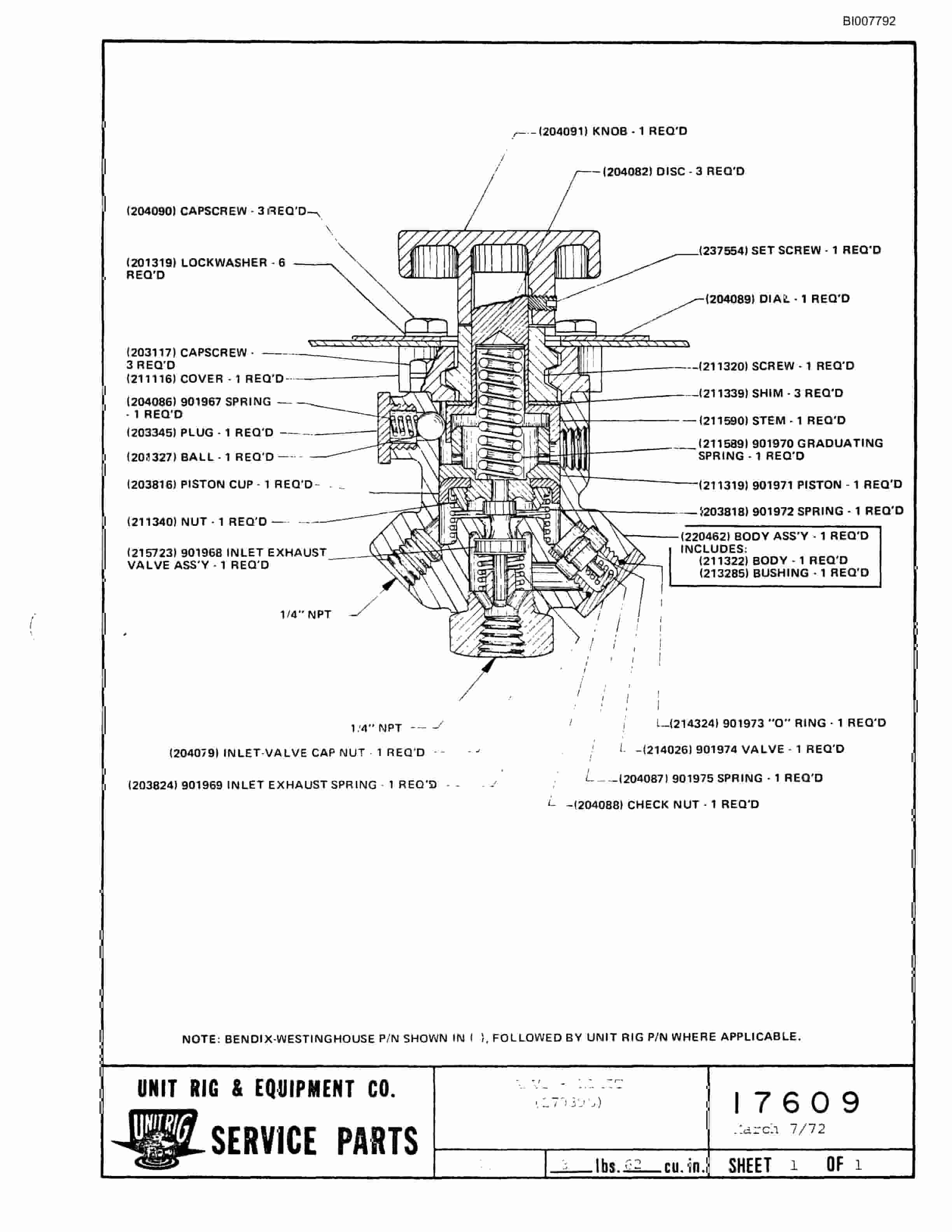 Bucyrus M-100 Assembly Parts Catalog BI007792-3