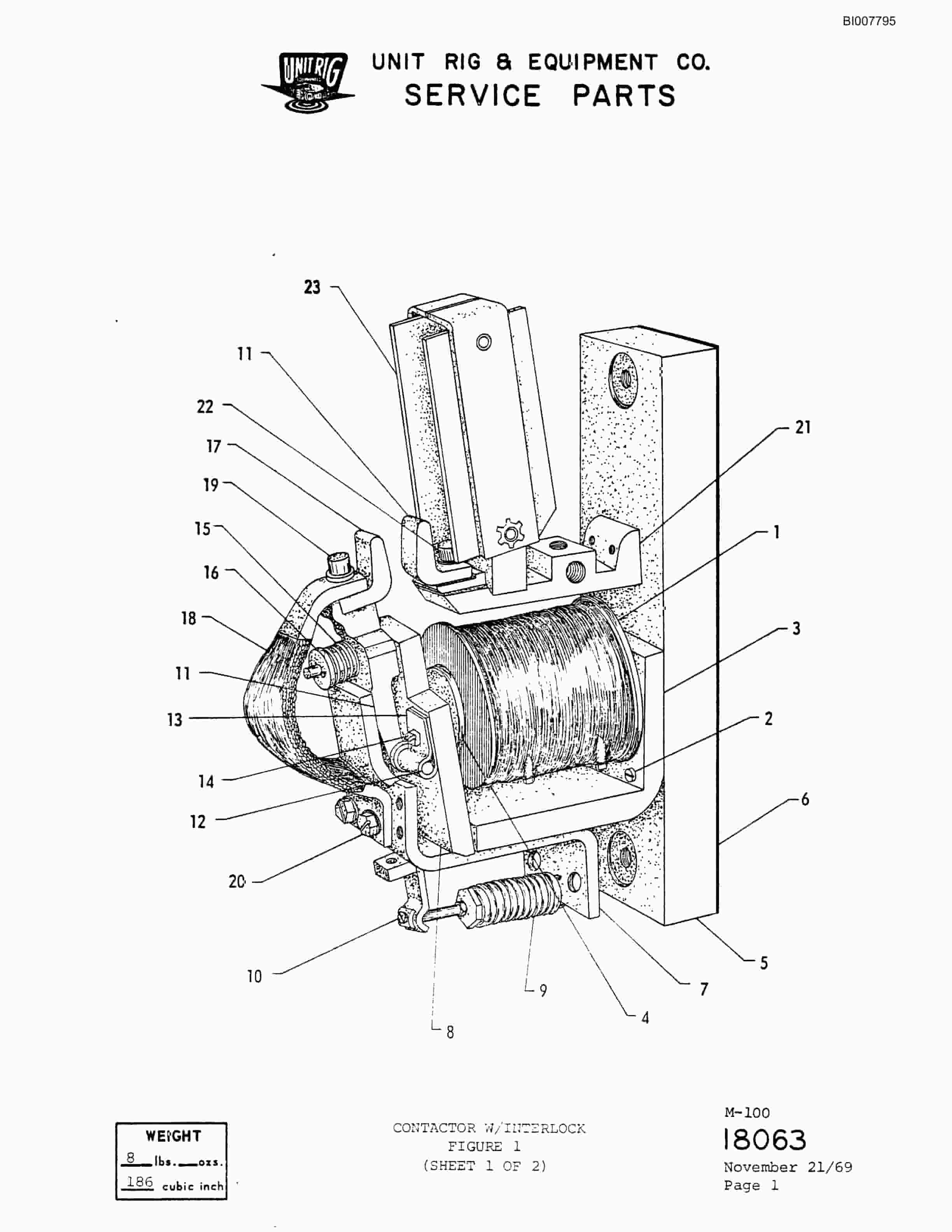 Bucyrus M-100 Assembly Parts Catalog BI007795-3