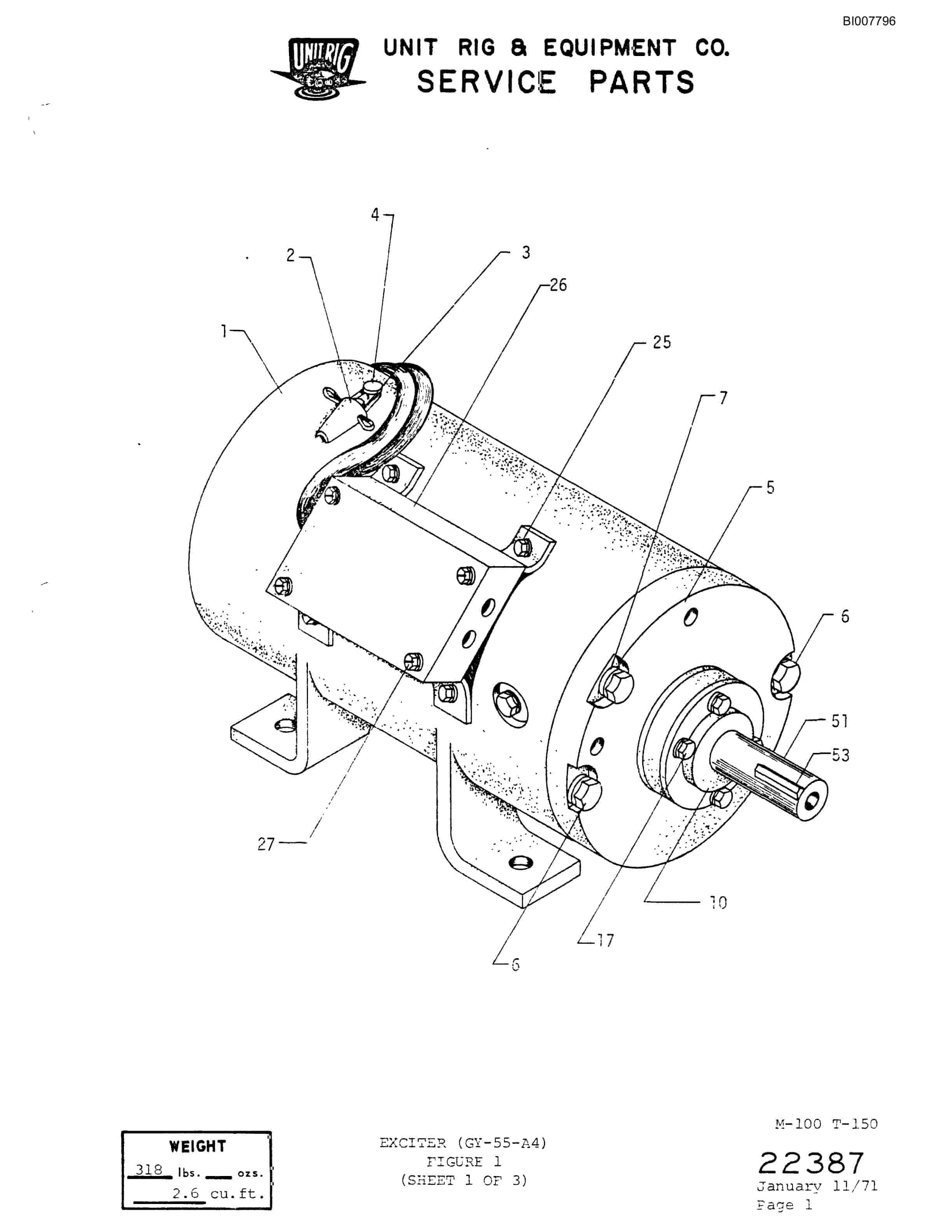 Bucyrus M-100 Assembly Parts Catalog BI007796-5