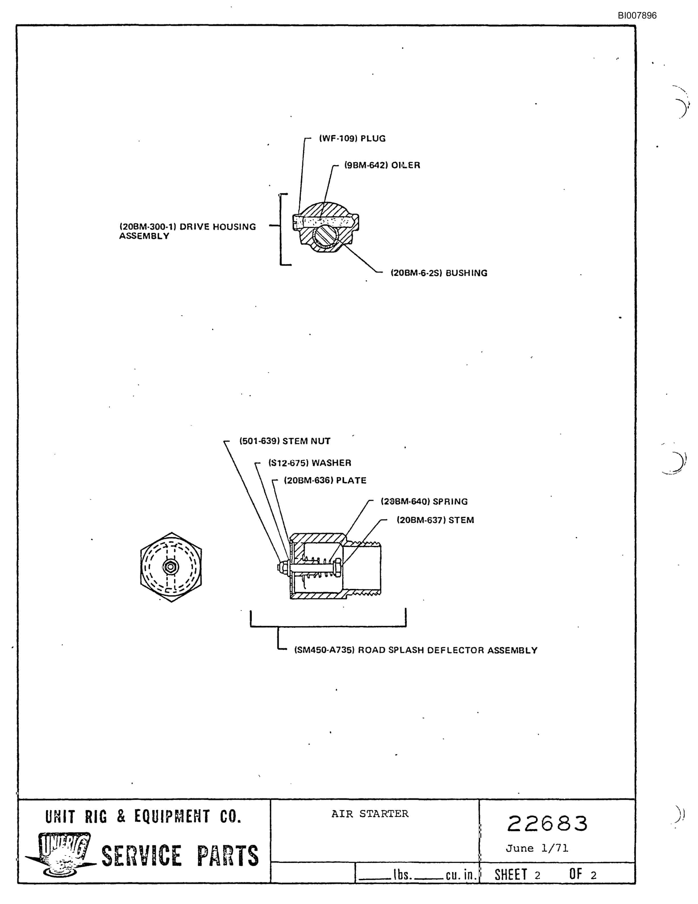 Bucyrus M-100 Assembly Parts Catalog BI007896-5