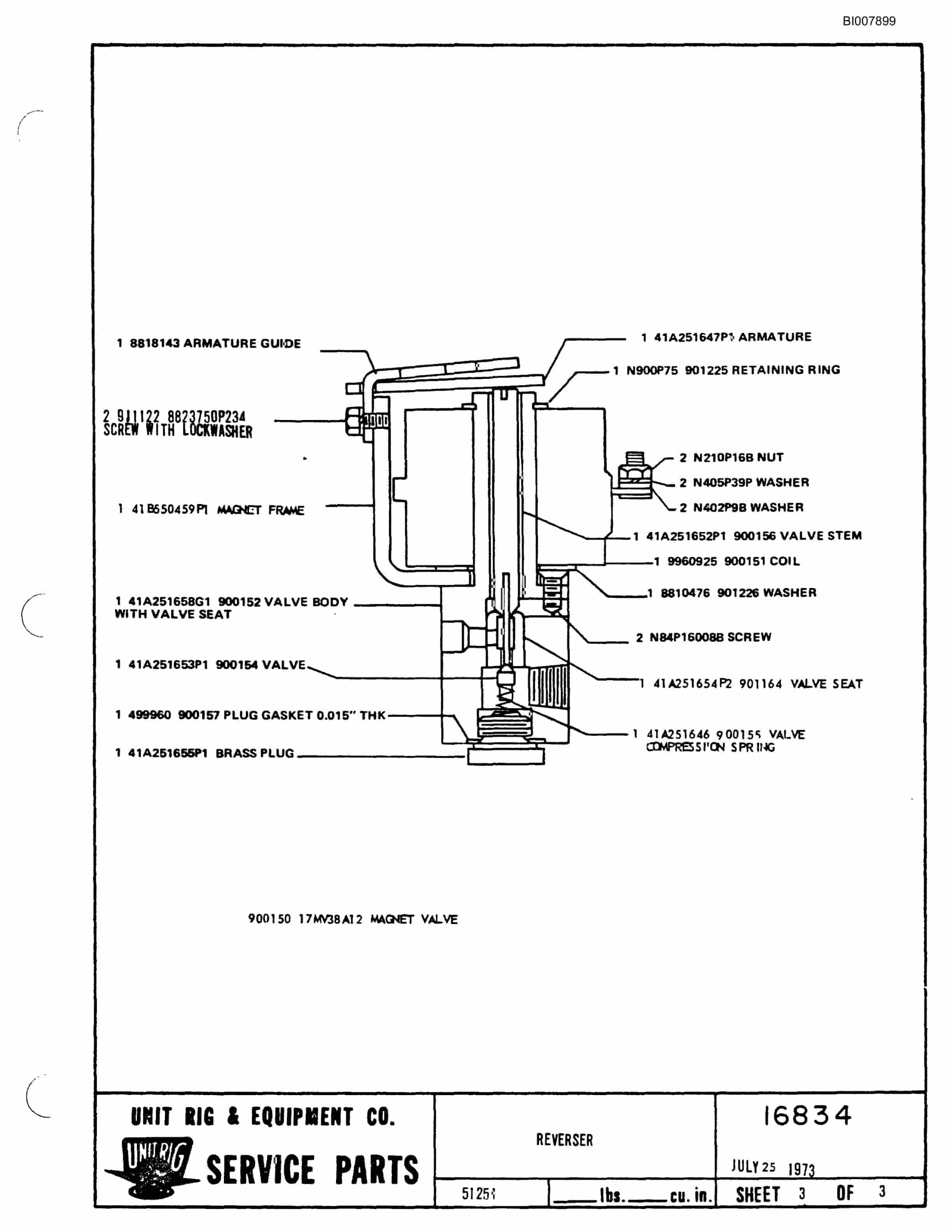 Bucyrus M-100 Assembly Parts Catalog BI007899-3