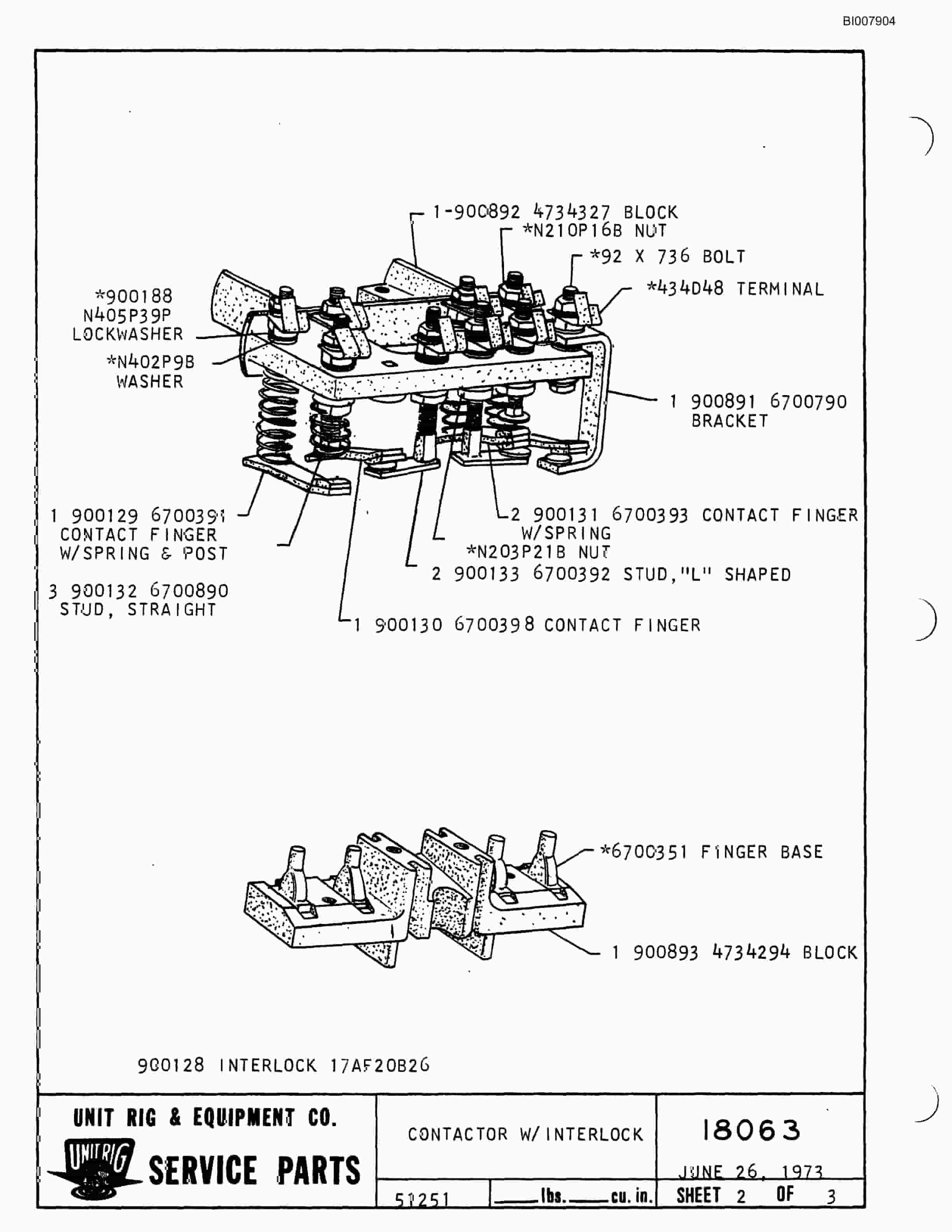 Bucyrus M-100 Assembly Parts Catalog BI007904-4