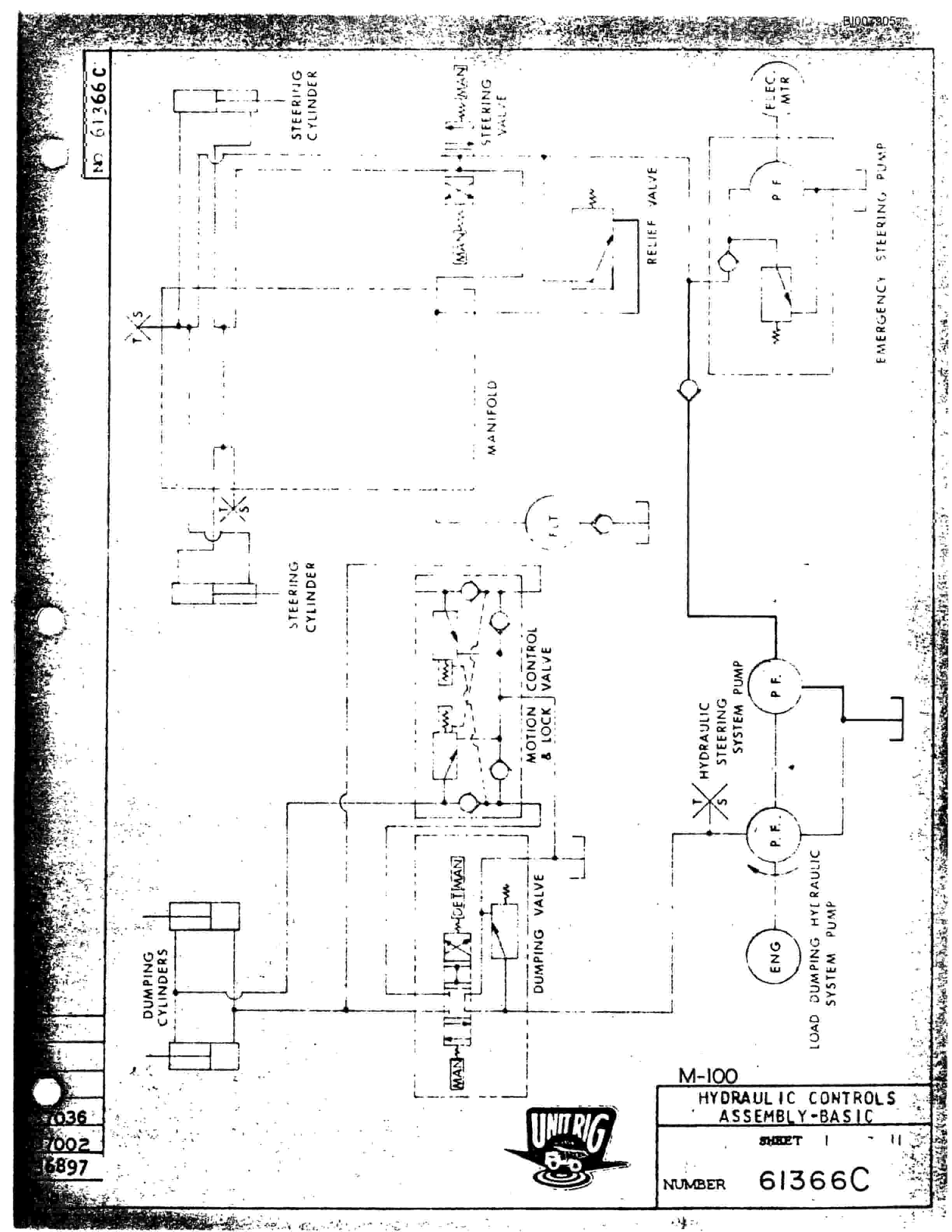 Bucyrus M-100 Assembly Parts Catalog BI007905-3