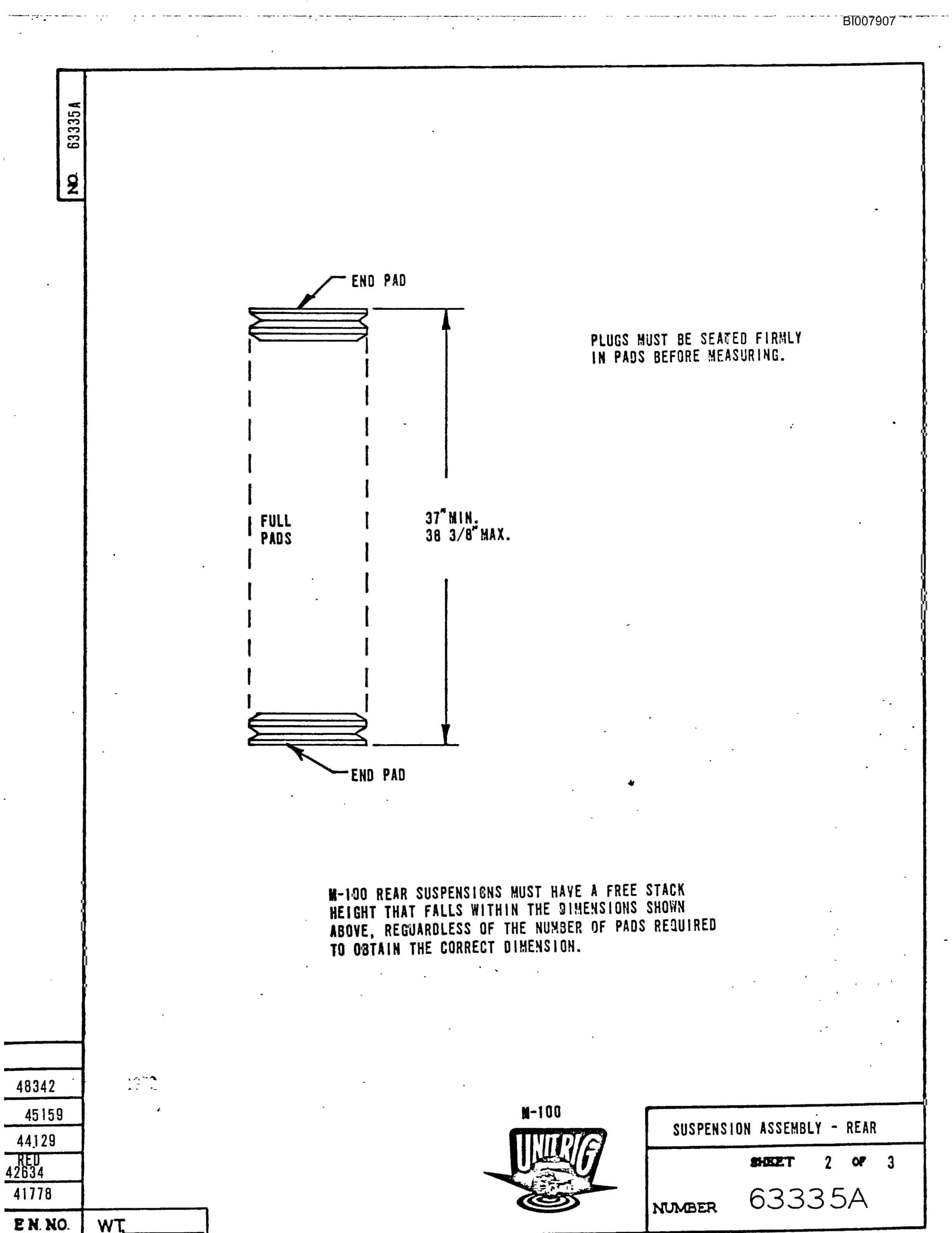 Bucyrus M-100 Assembly Parts Catalog BI007907-2