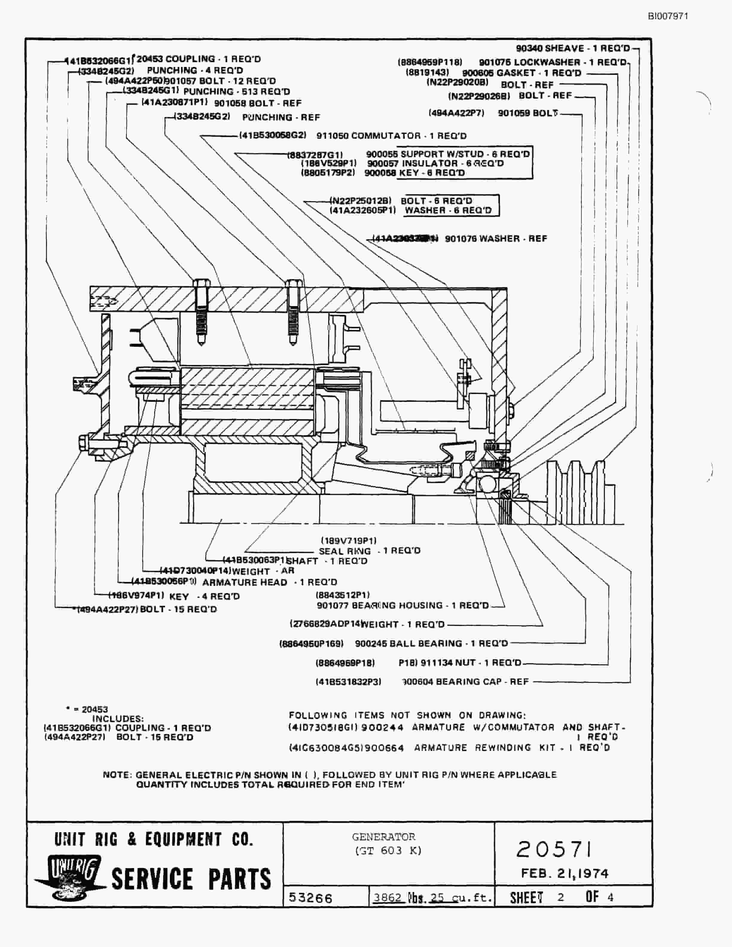 Bucyrus M-100 Assembly Parts Catalog BI007971-5