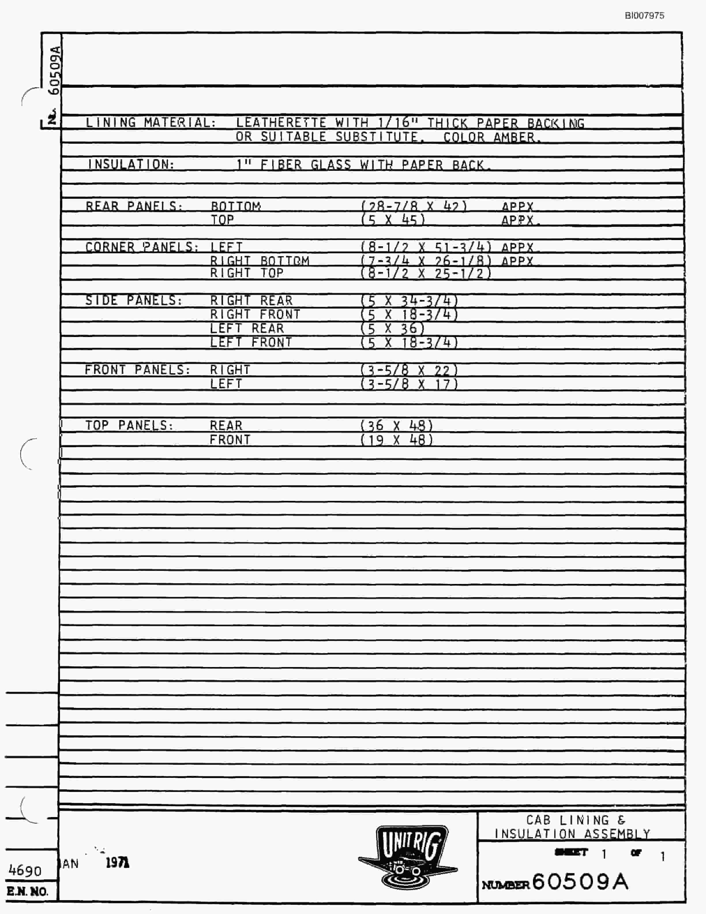 Bucyrus M-100 Assembly Parts Catalog BI007975-2