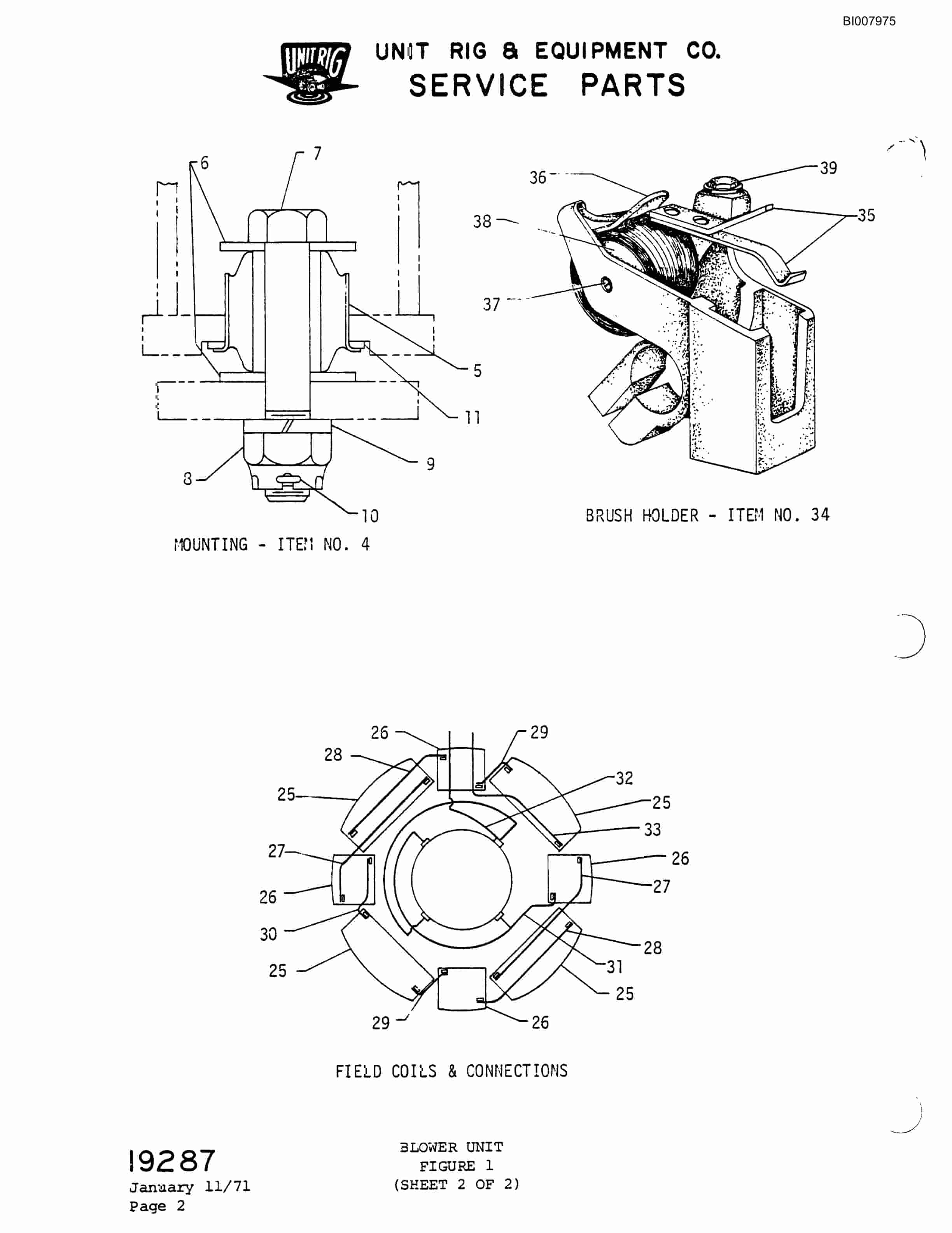 Bucyrus M-100 Assembly Parts Catalog BI007975-4