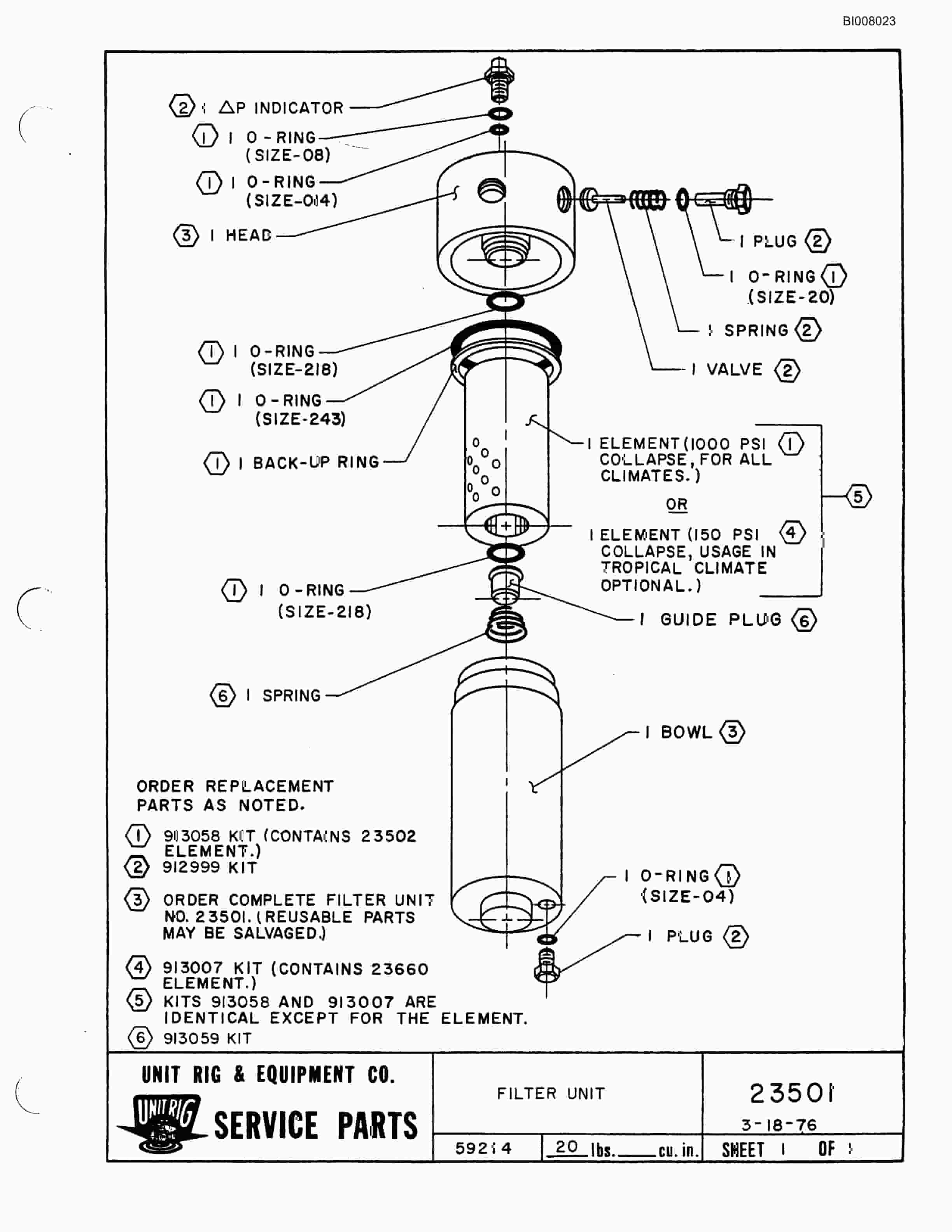 Bucyrus M-100 Assembly Parts Catalog BI008023-4