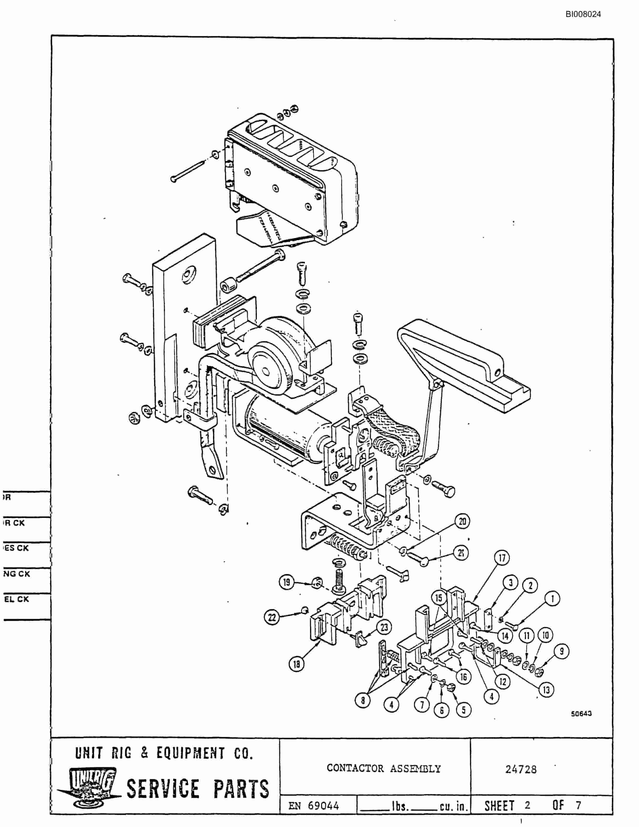 Bucyrus M-100 Assembly Parts Catalog BI008024-4