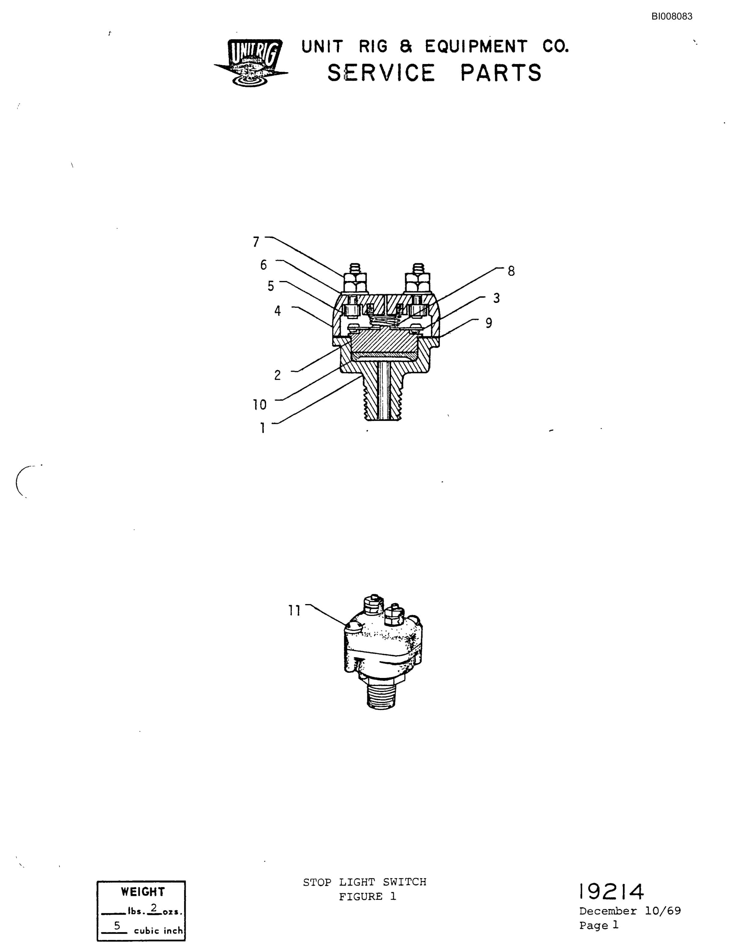 Bucyrus M-100 Assembly Parts Catalog BI008083-4