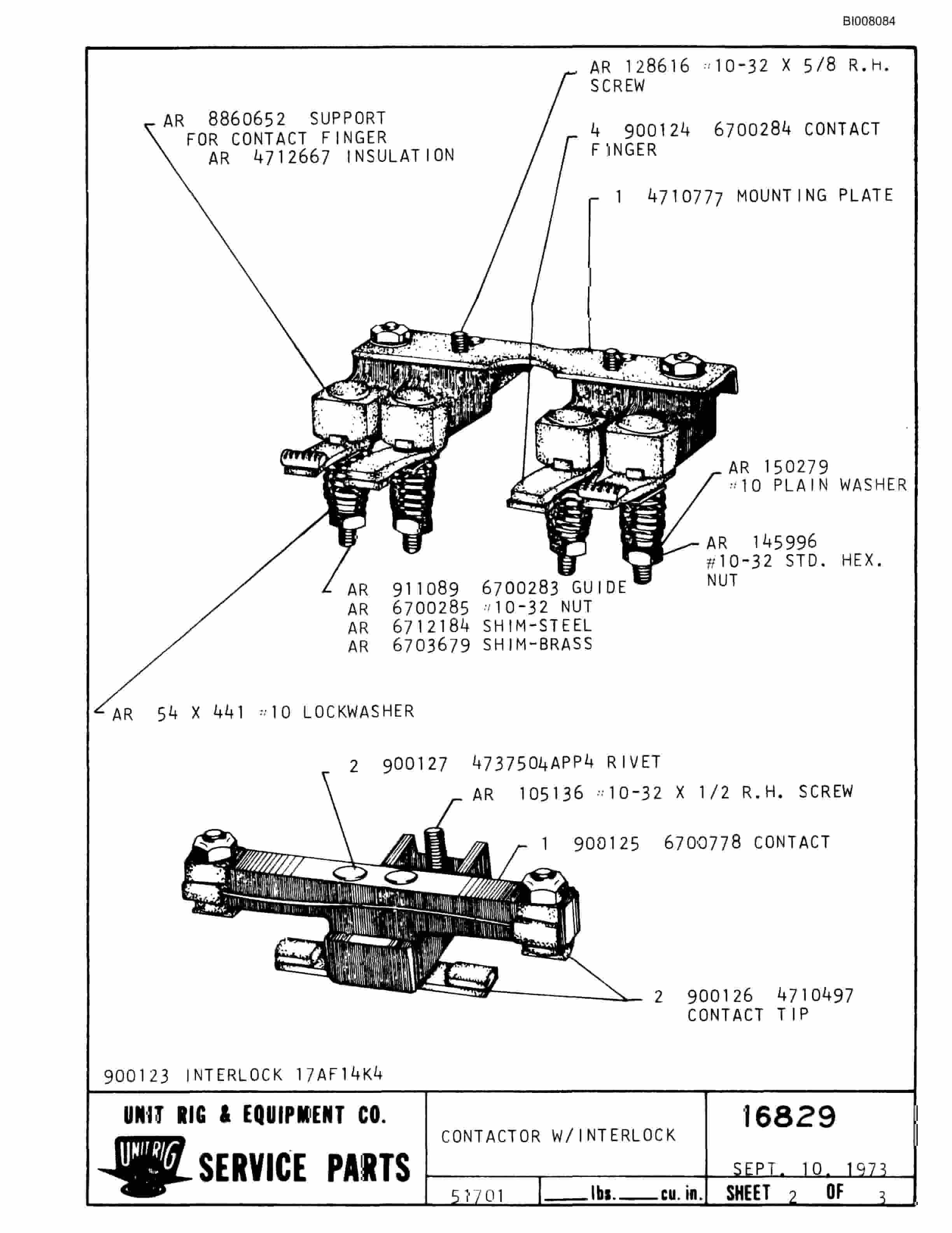 Bucyrus M-100 Assembly Parts Catalog BI008084-3