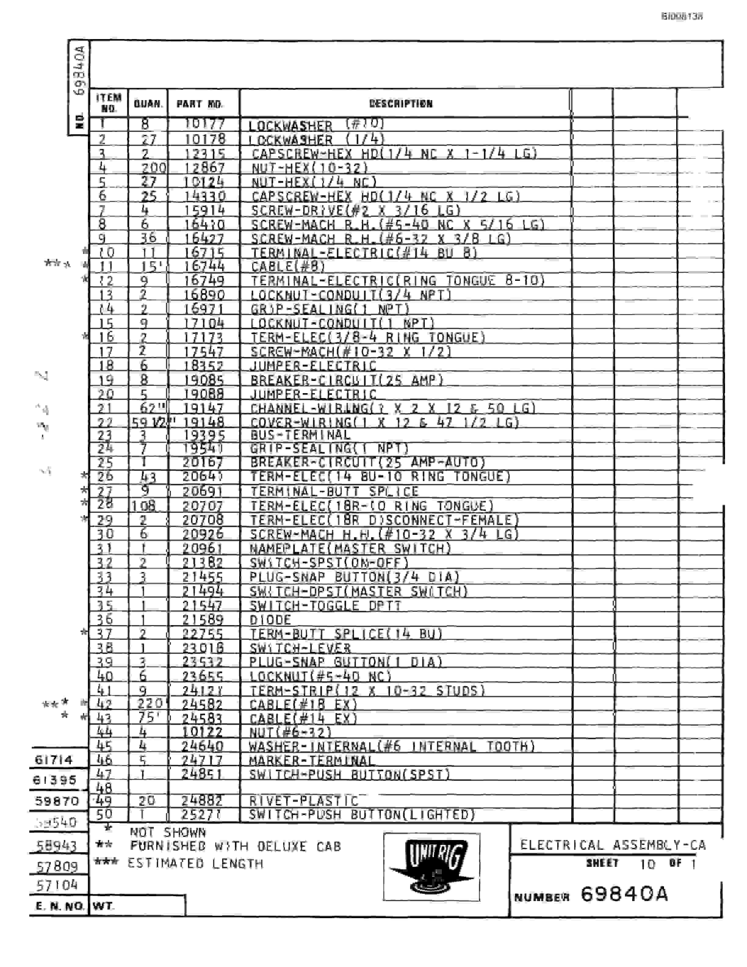 Bucyrus M-100 Assembly Parts Catalog BI008138-2