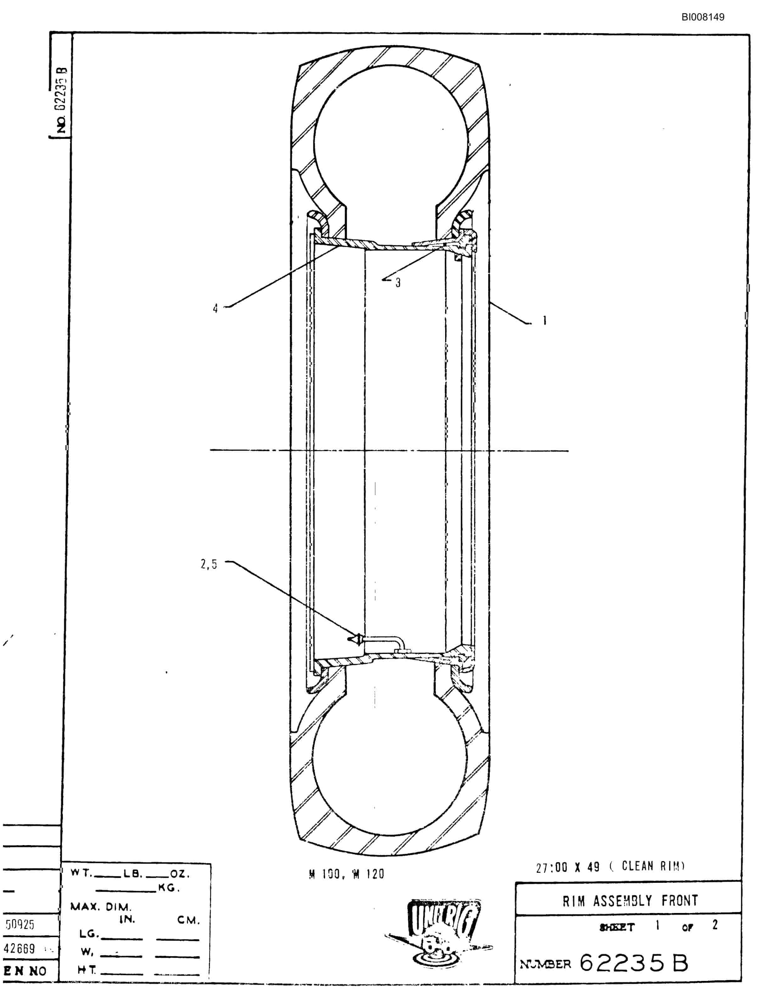 Bucyrus M-100 Assembly Parts Catalog BI008149-2