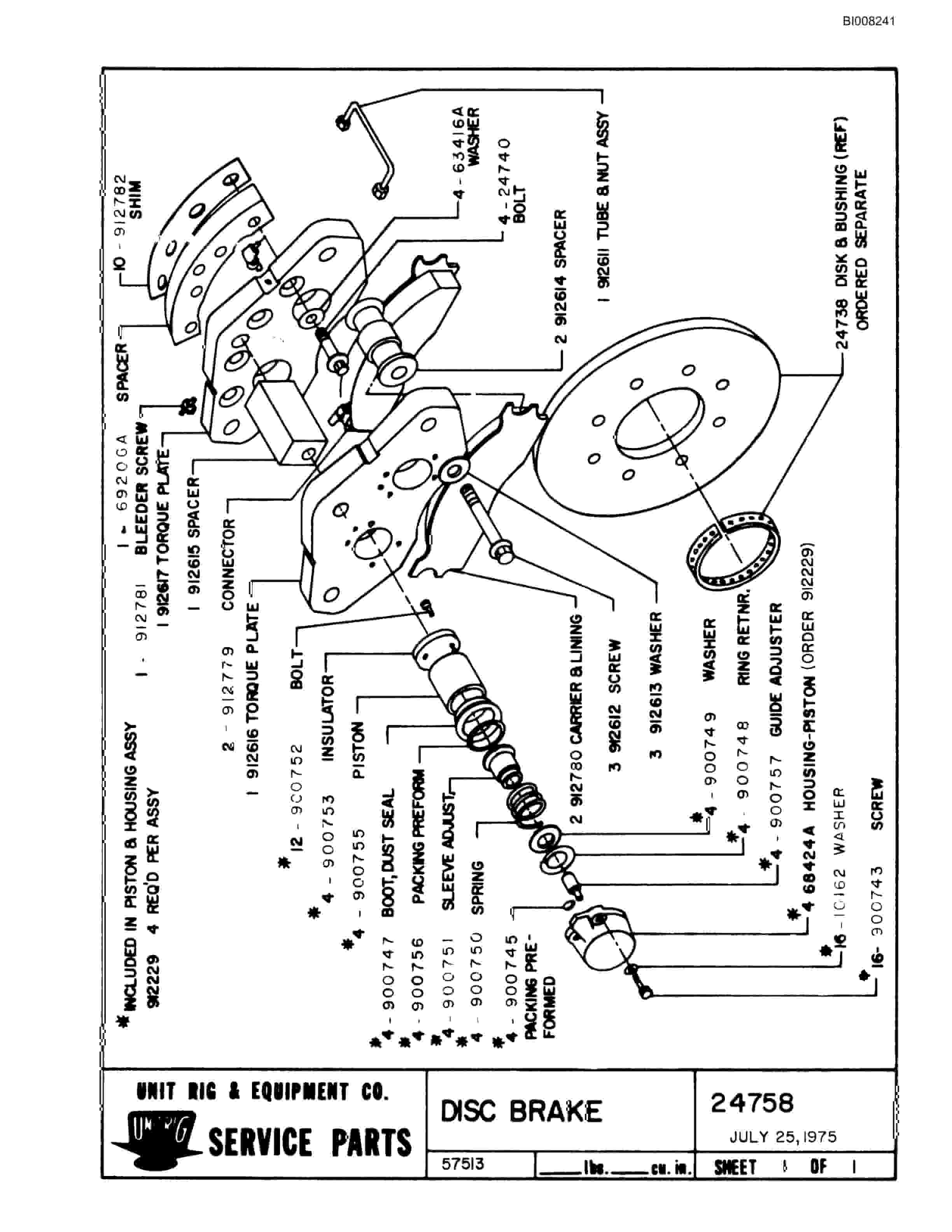 Bucyrus M-100 Assembly Parts Catalog BI008241-3