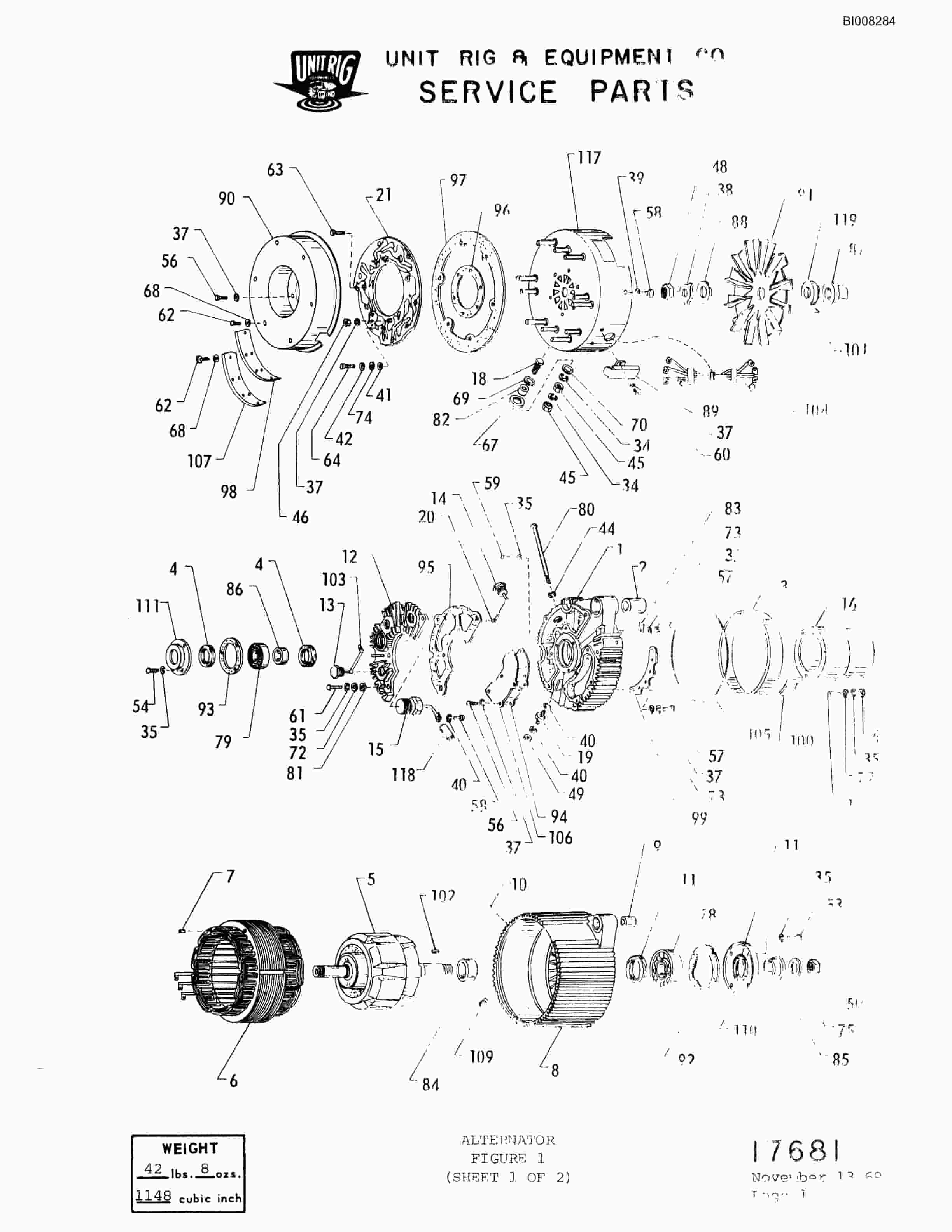 Bucyrus M-100 Assembly Parts Catalog BI008284-4