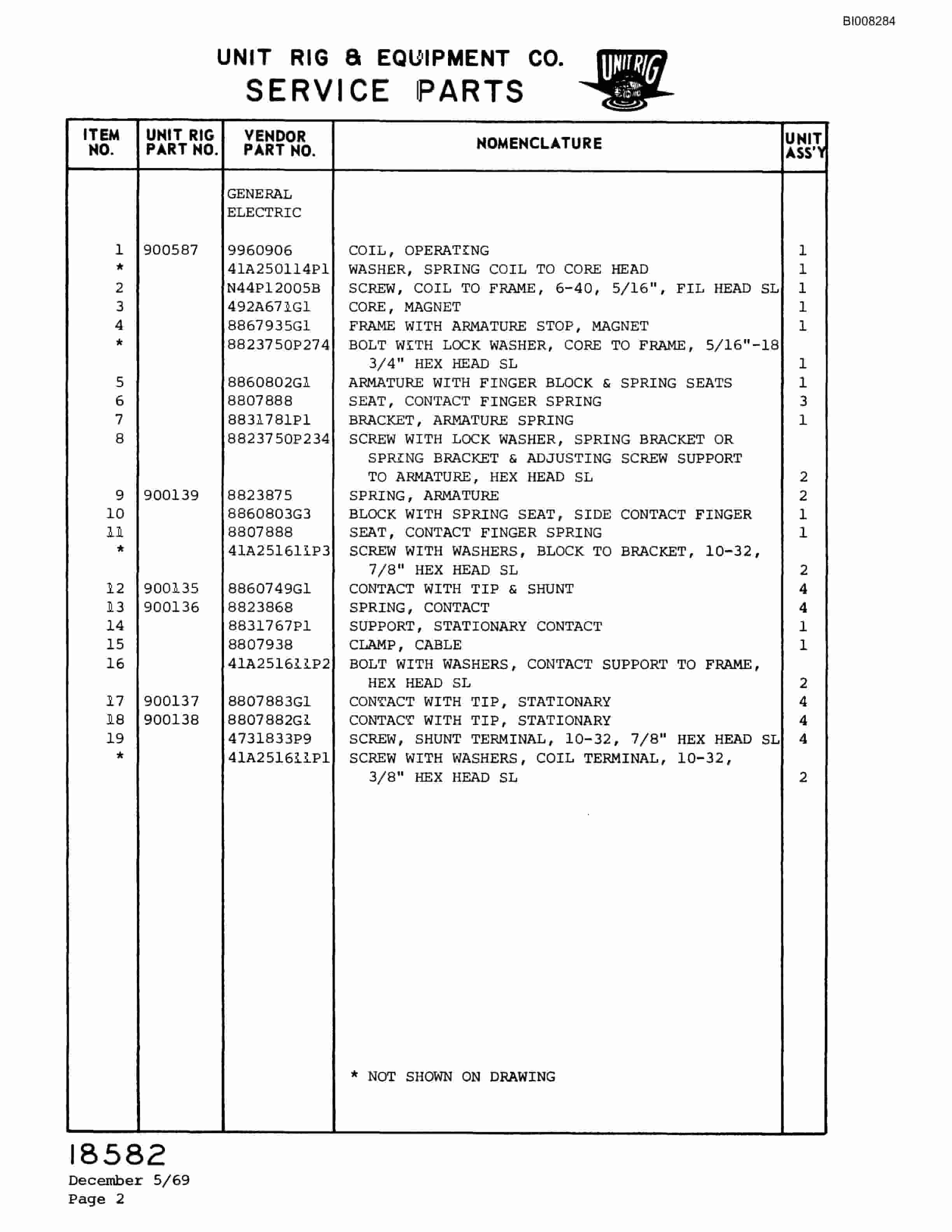 Bucyrus M-100 Assembly Parts Catalog BI008284-5