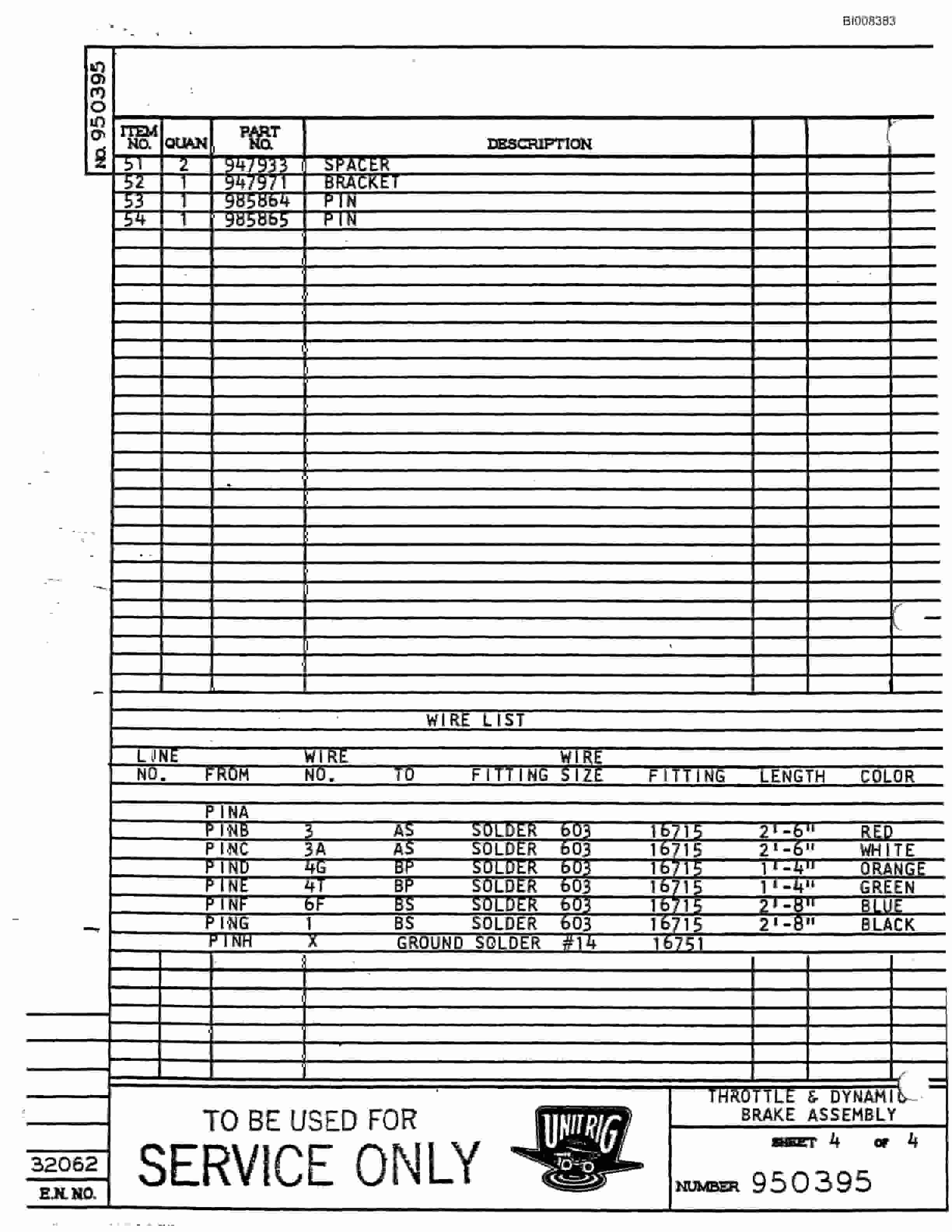Bucyrus M-100 Assembly Parts Catalog BI008383-5