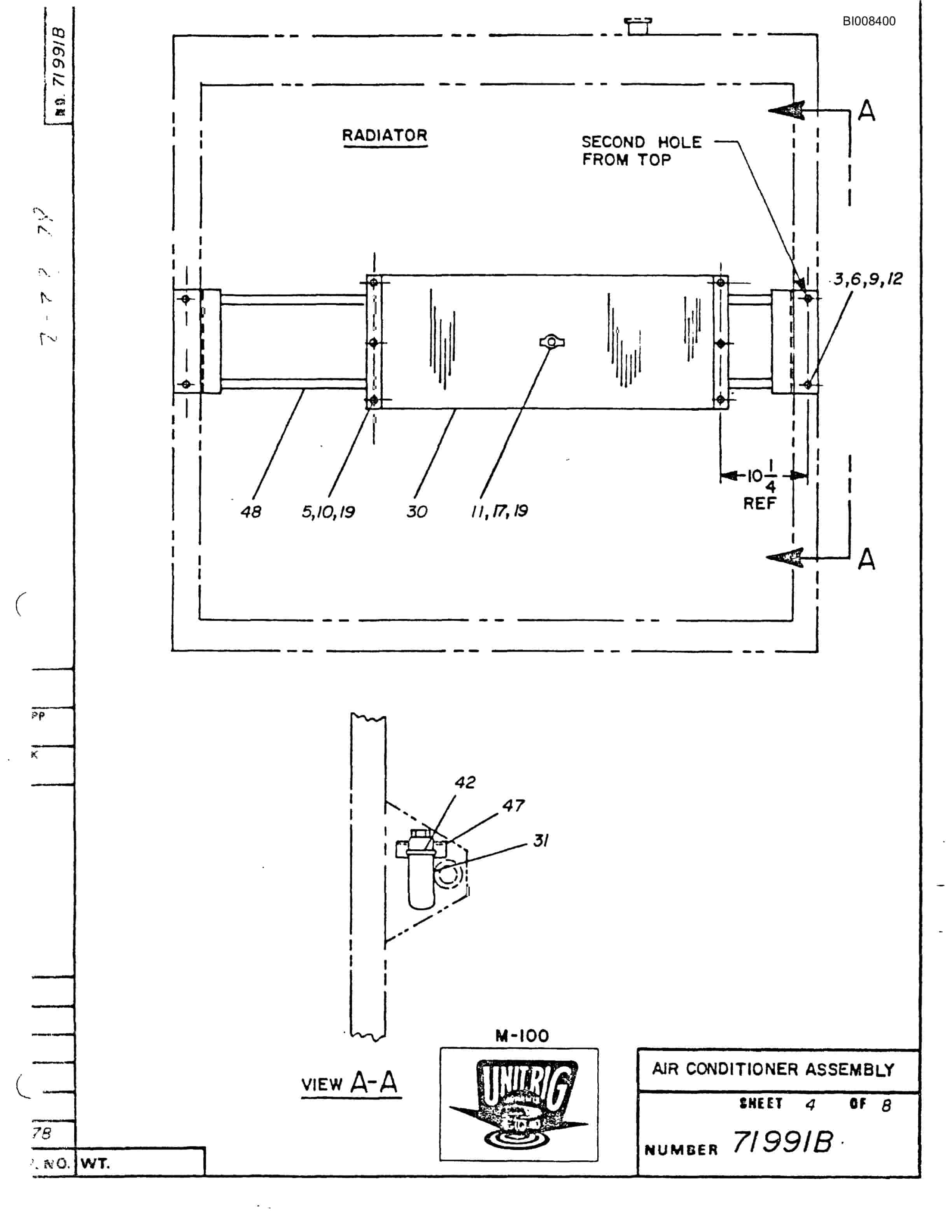 Bucyrus M-100 Assembly Parts Catalog BI008400-2