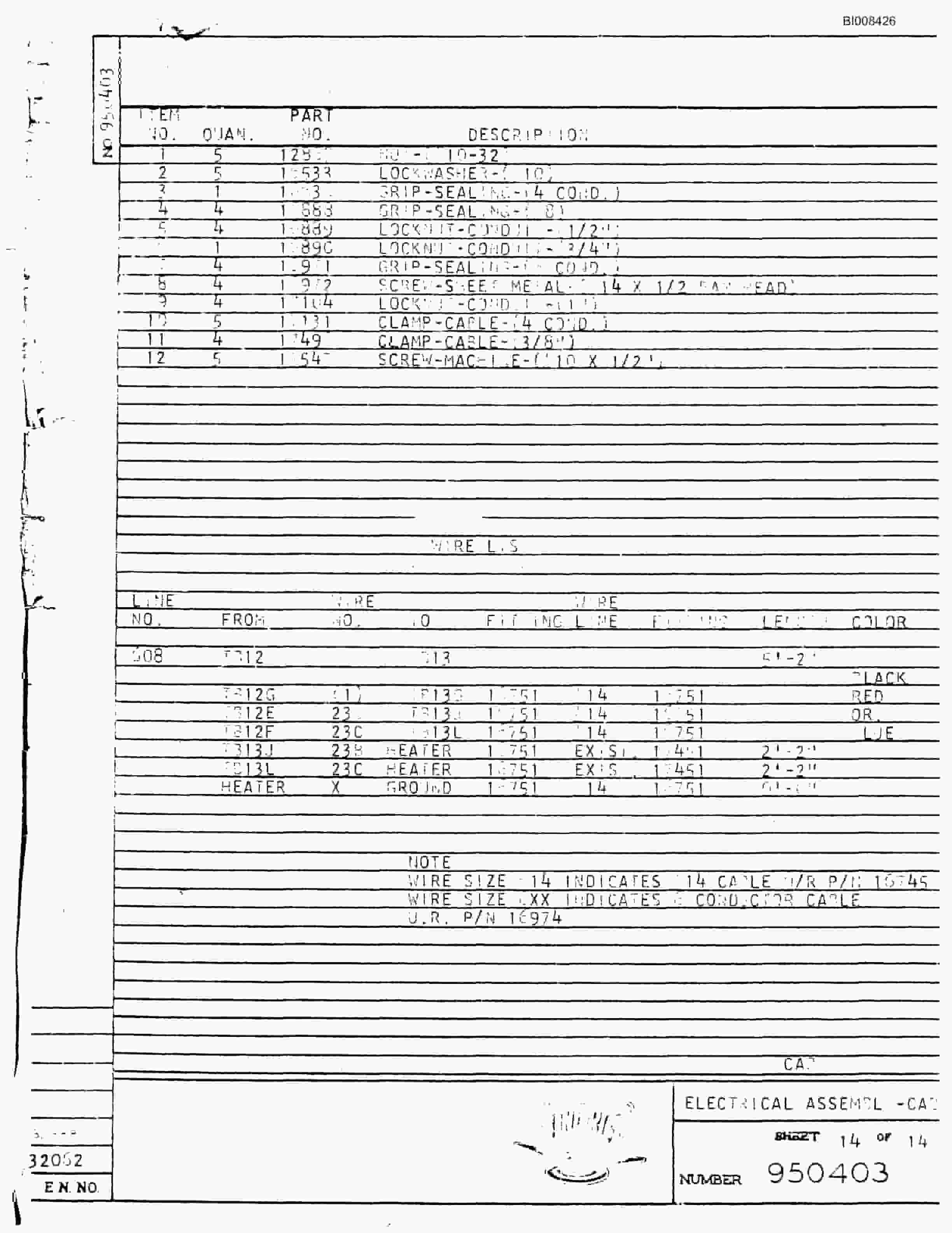 Bucyrus M-100 Assembly Parts Catalog BI008426-4