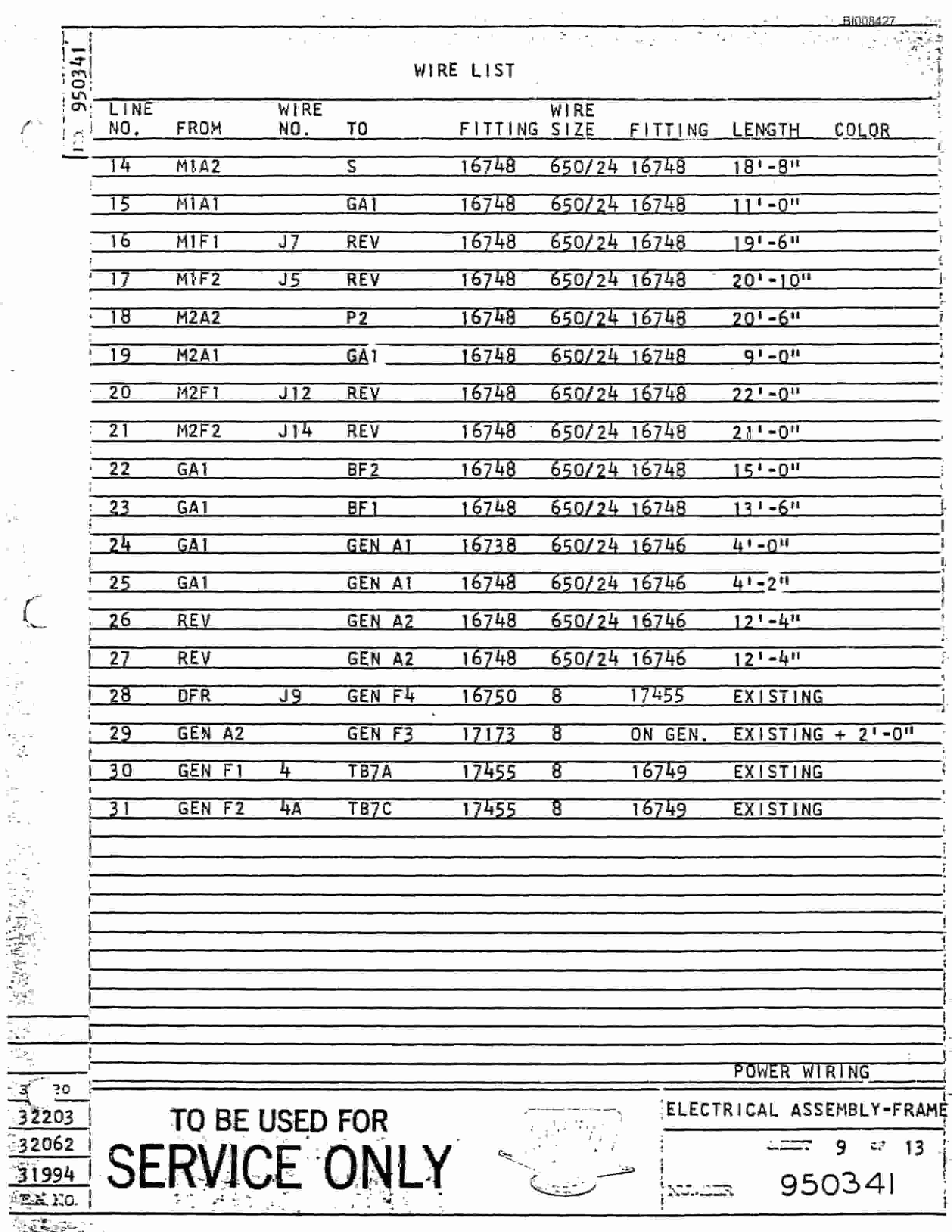 Bucyrus M-100 Assembly Parts Catalog BI008427-5