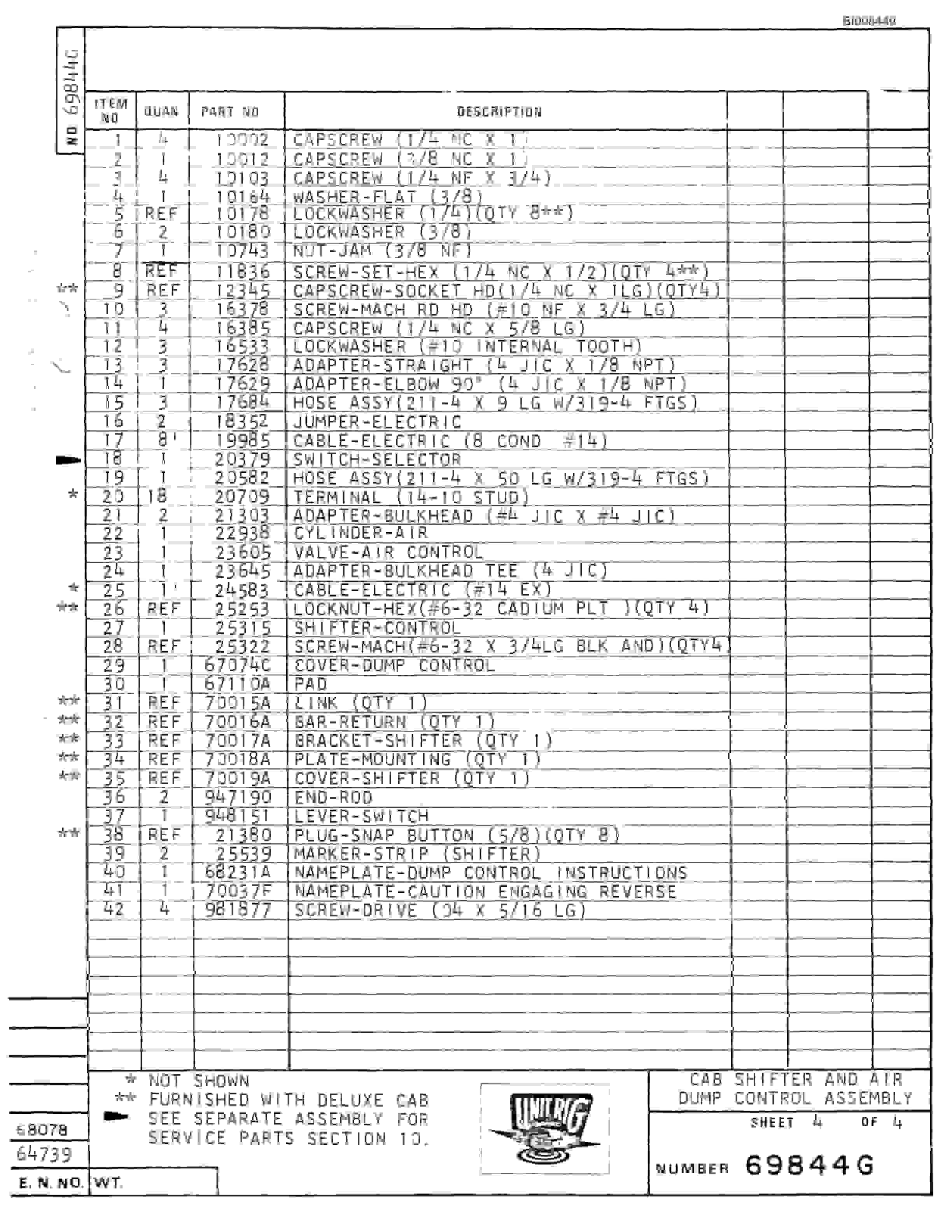 Bucyrus M-100 Assembly Parts Catalog BI008449-2