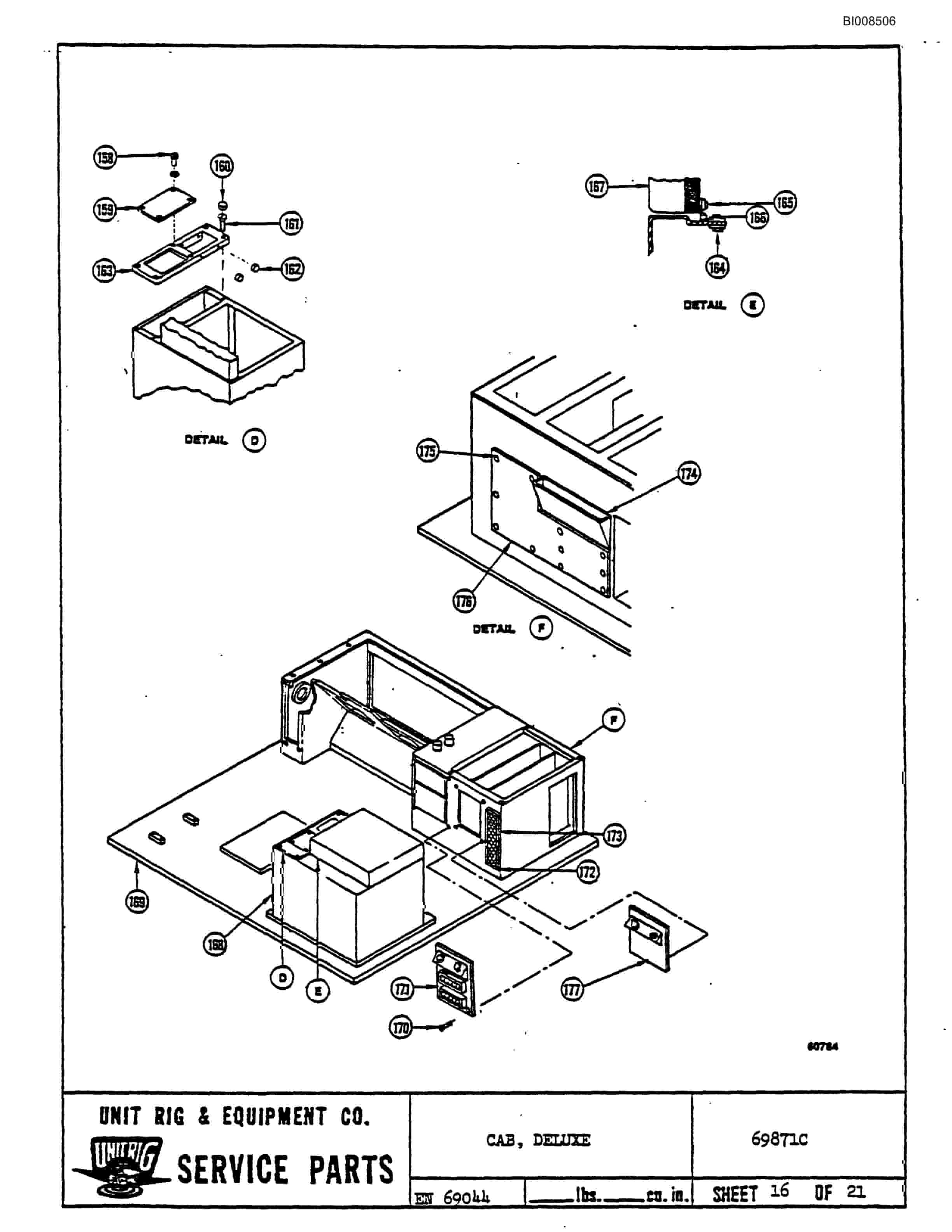 Bucyrus M-100 Assembly Parts Catalog BI008506-4