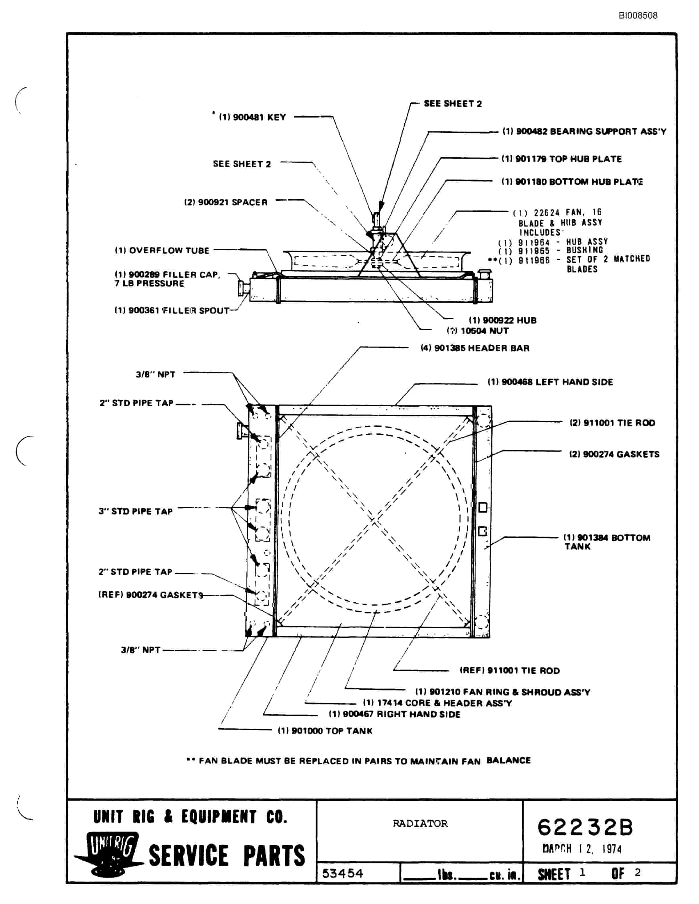 Bucyrus M-100 Assembly Parts Catalog BI008508-4