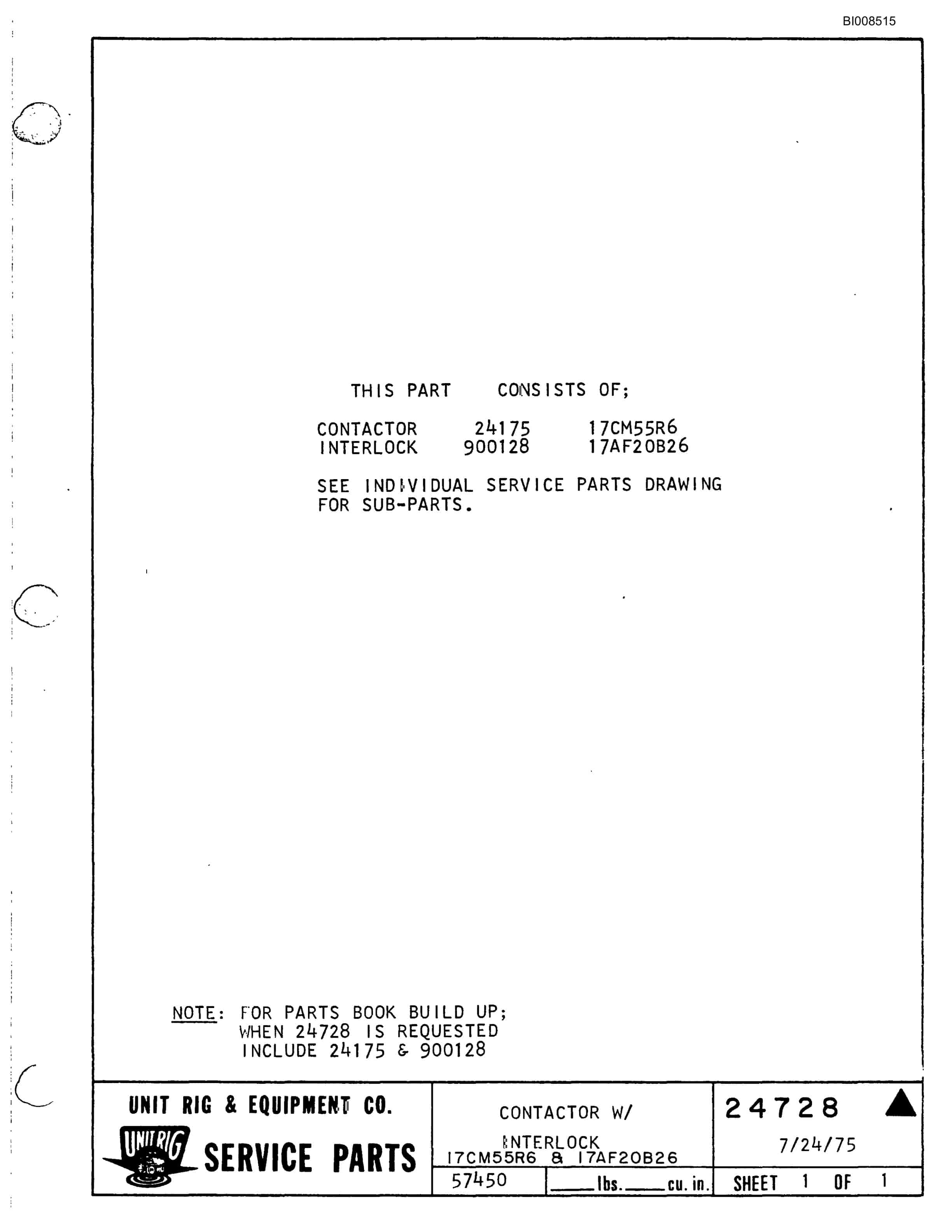 Bucyrus M-100 Assembly Parts Catalog BI008515-4