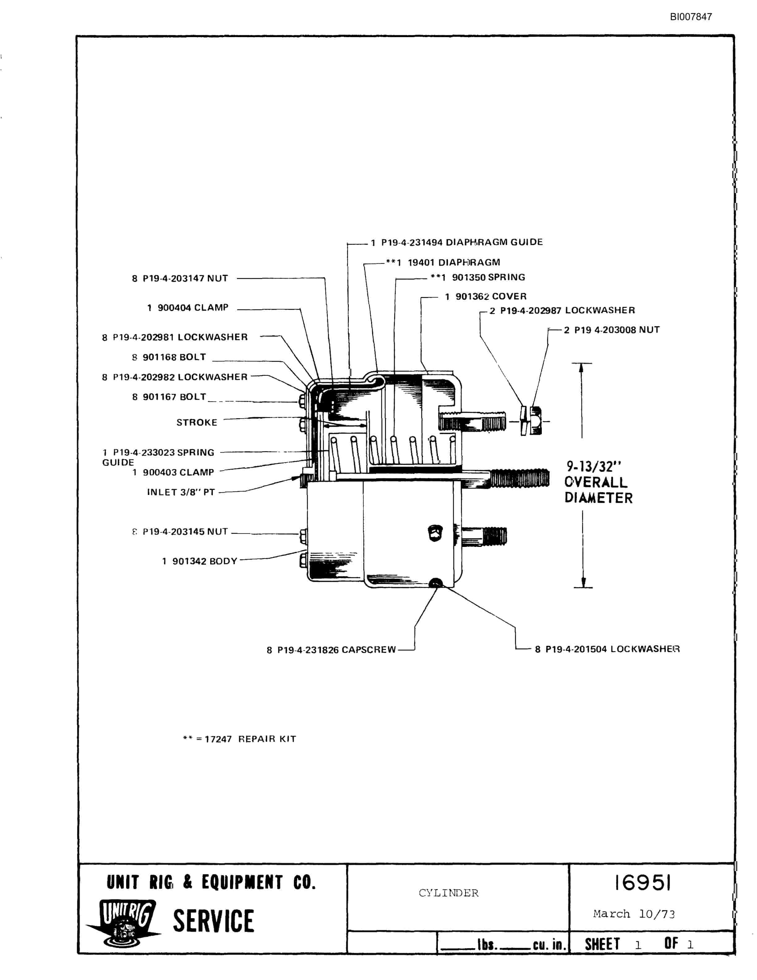 Bucyrus M-100 Illustrated Parts Catalog BI007847-4