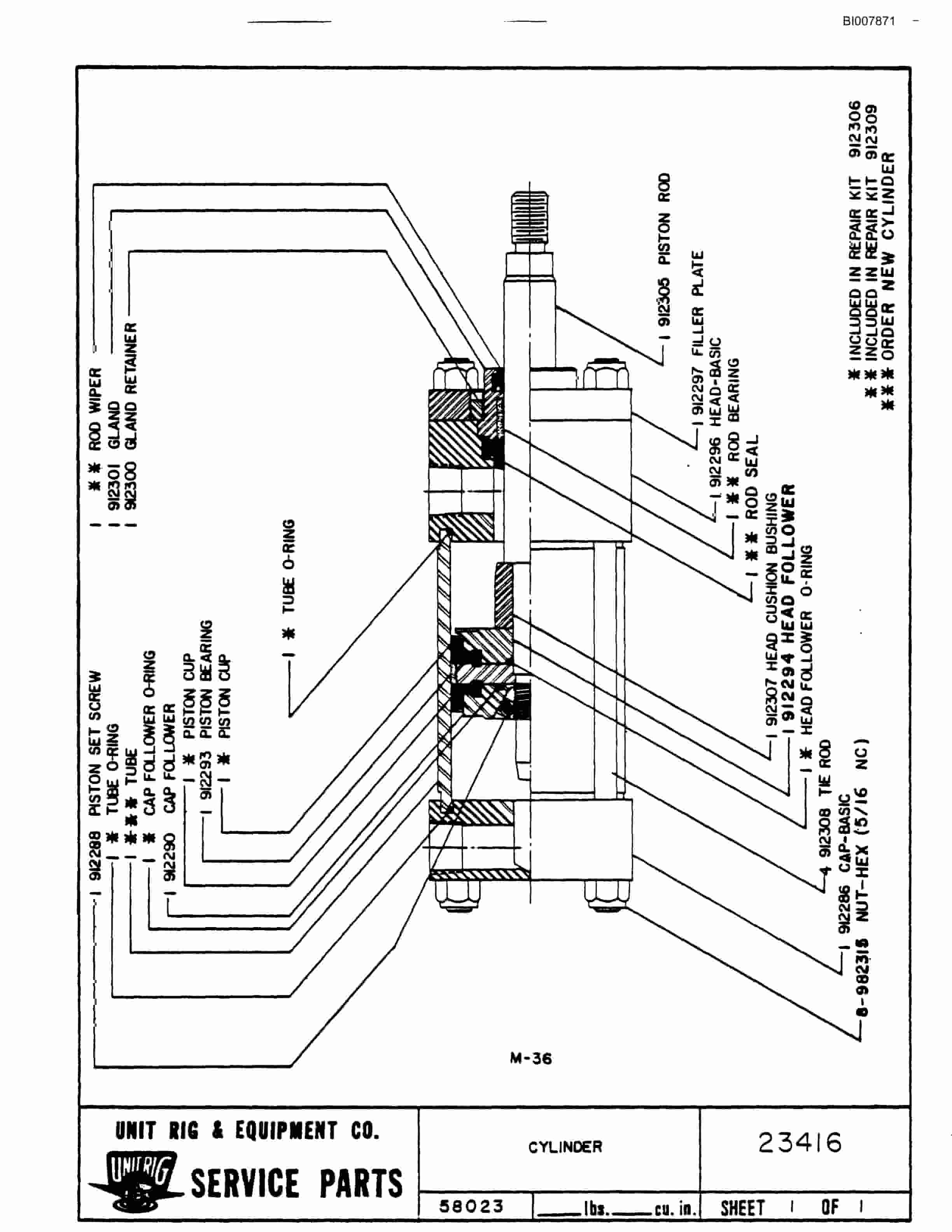 Bucyrus M-100 Illustrated Parts Catalog BI007871-3