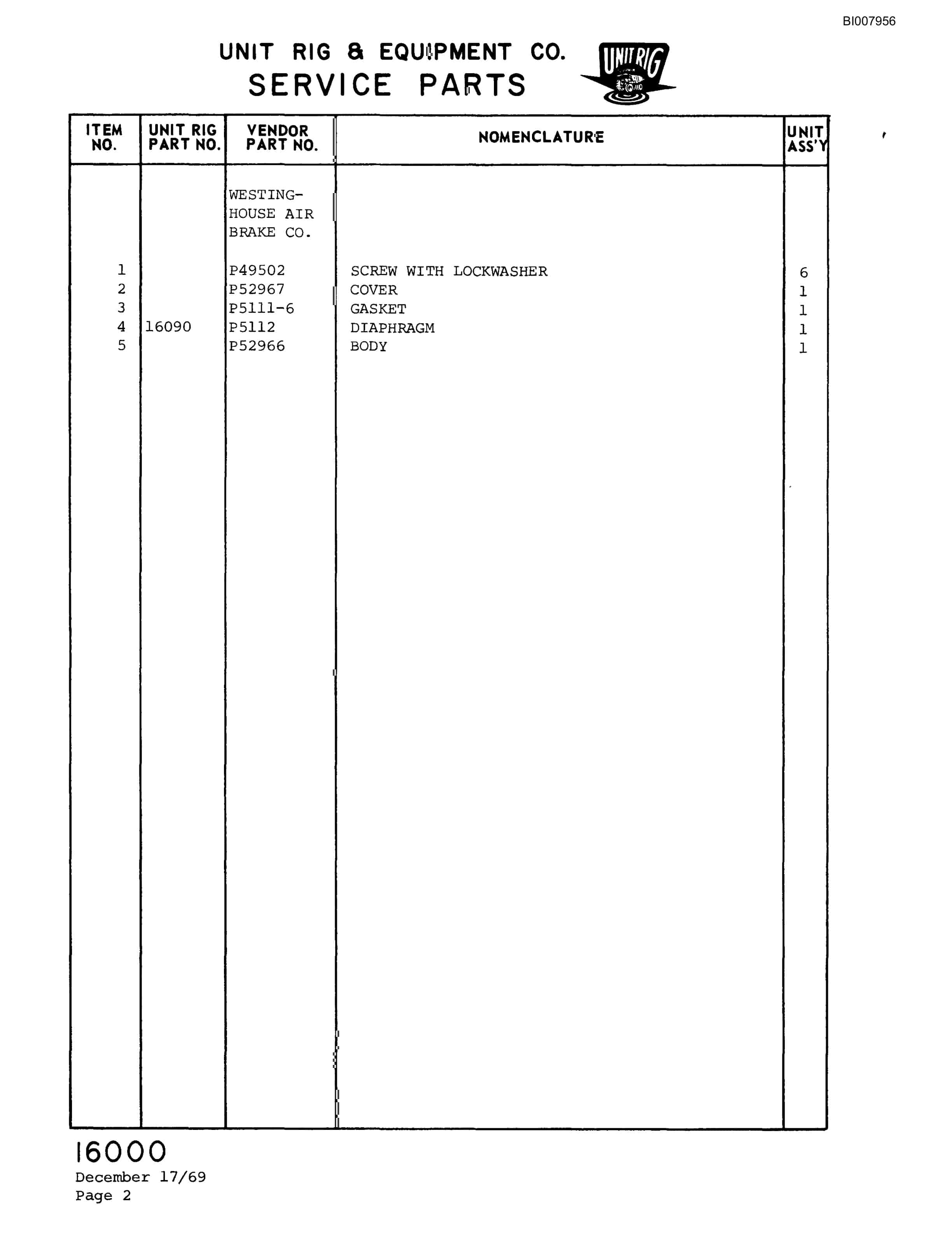 Bucyrus M-100 Illustrated Parts Catalog BI007956 3 Bucyrus M-100 Illustrated Parts Catalog BI007956 - Image 3