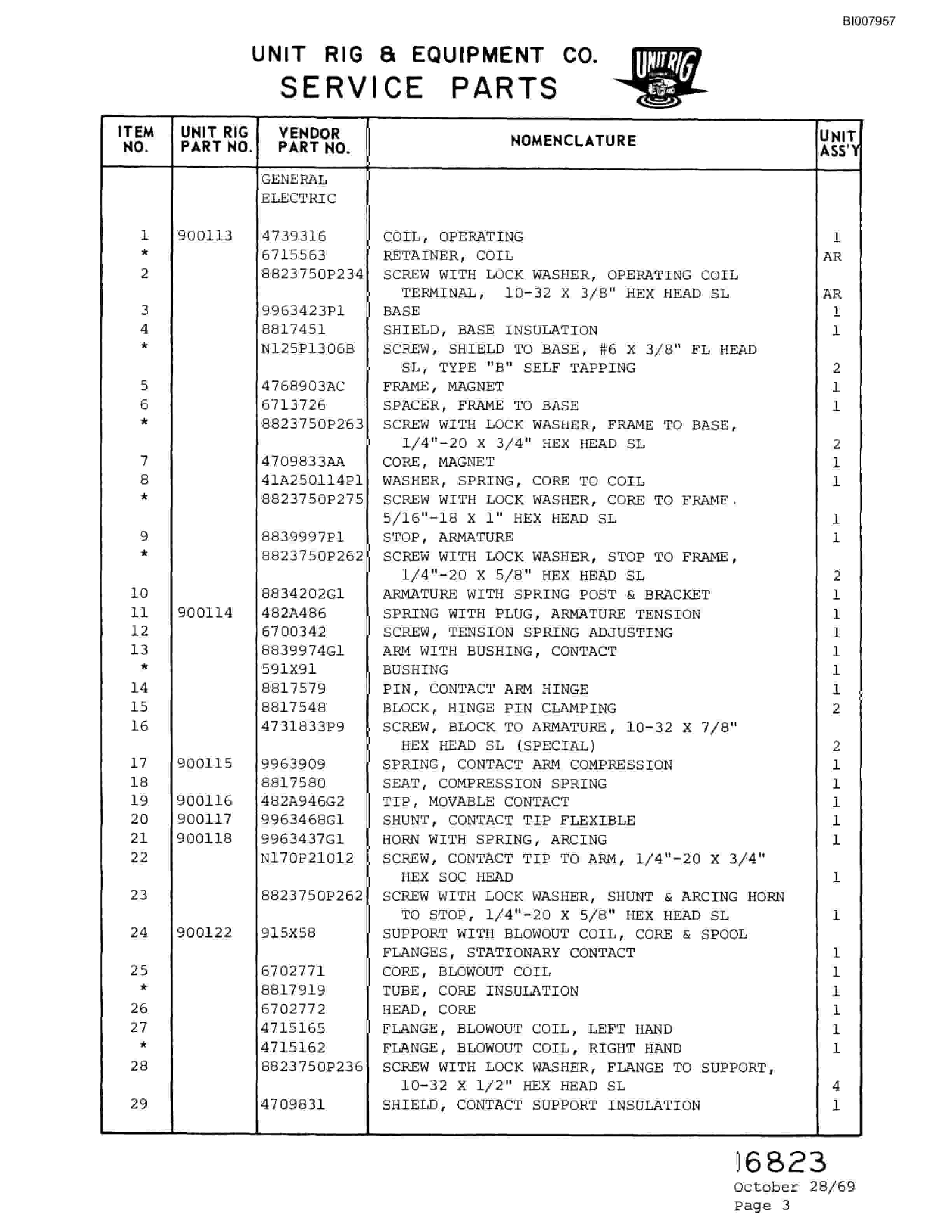 Bucyrus M-100 Illustrated Parts Catalog BI007957-3