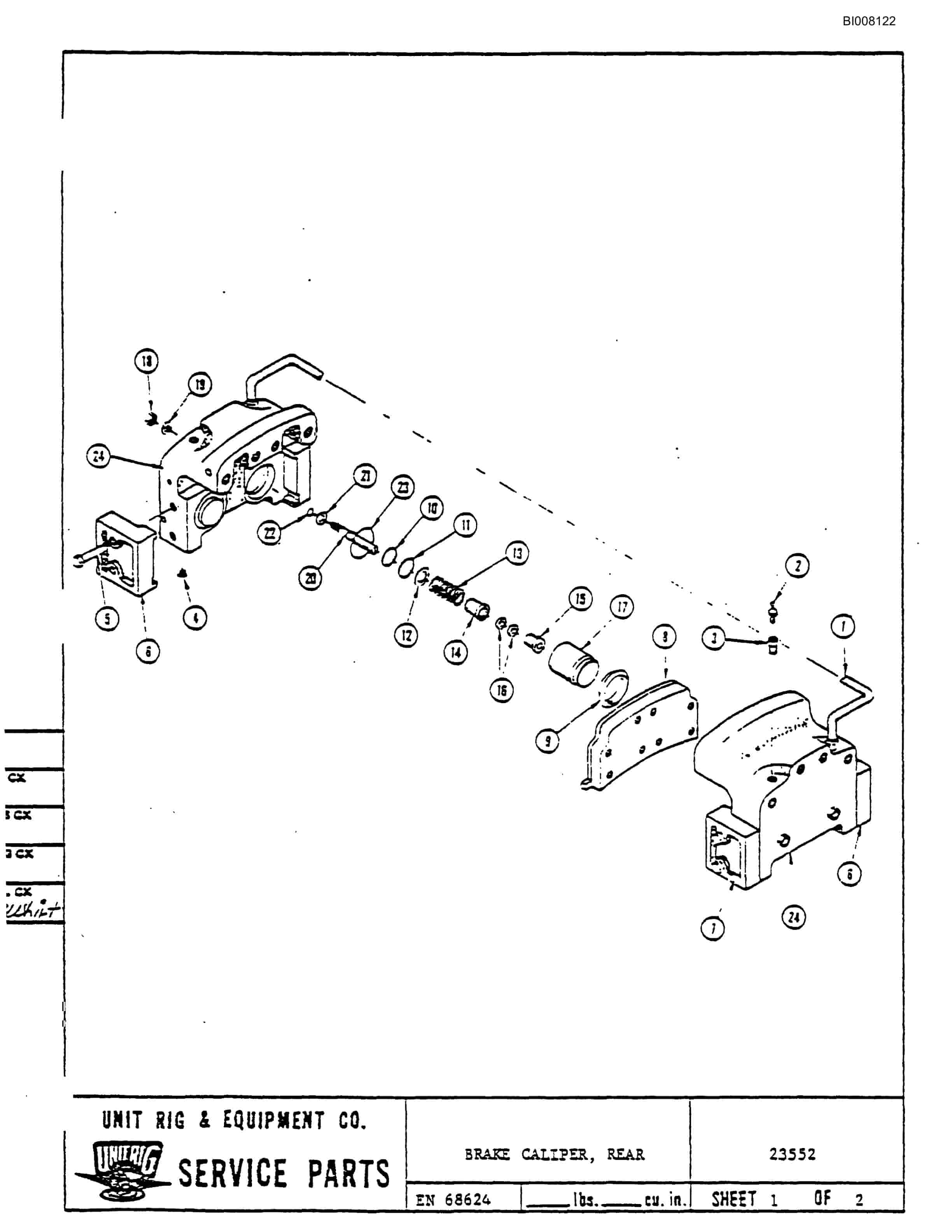 Bucyrus M-100 Illustrated Parts Catalog BI008122-3