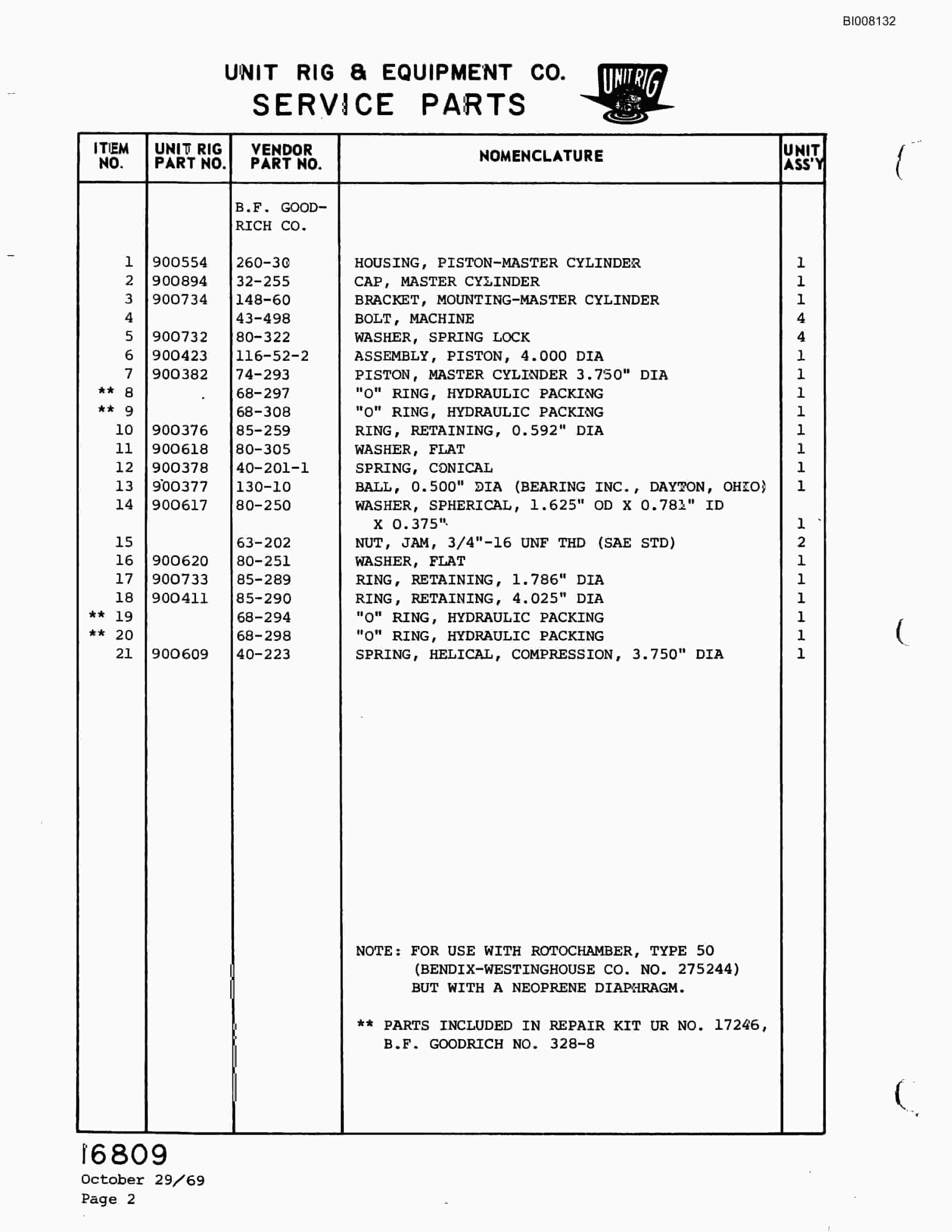 Bucyrus M-100 Illustrated Parts Catalog BI008132-3