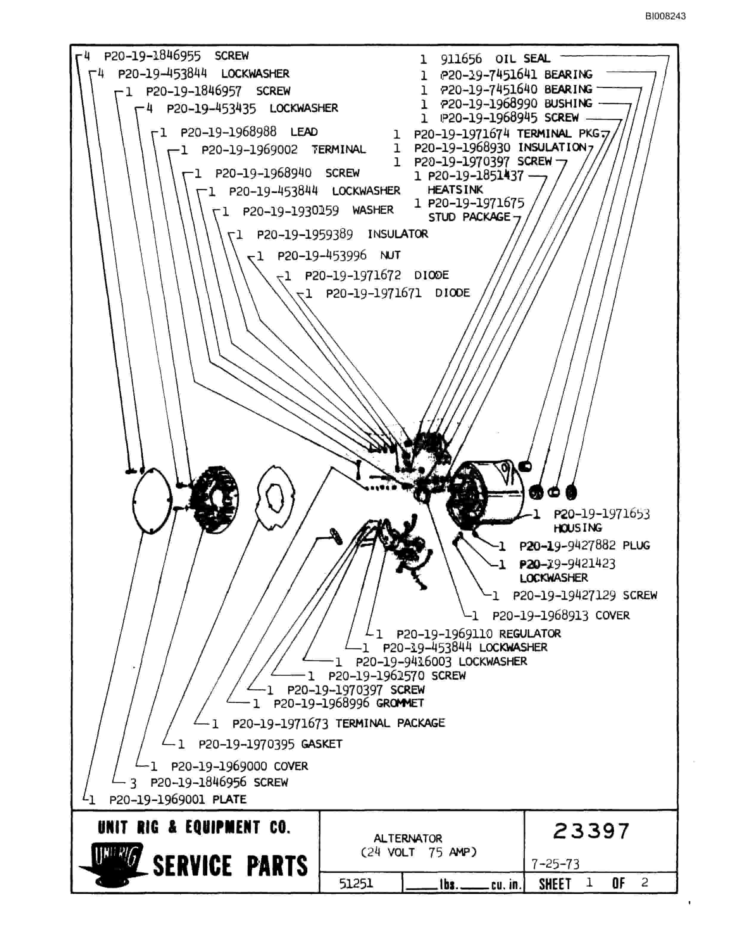 Bucyrus M-100 Illustrated Parts Catalog BI008243-5