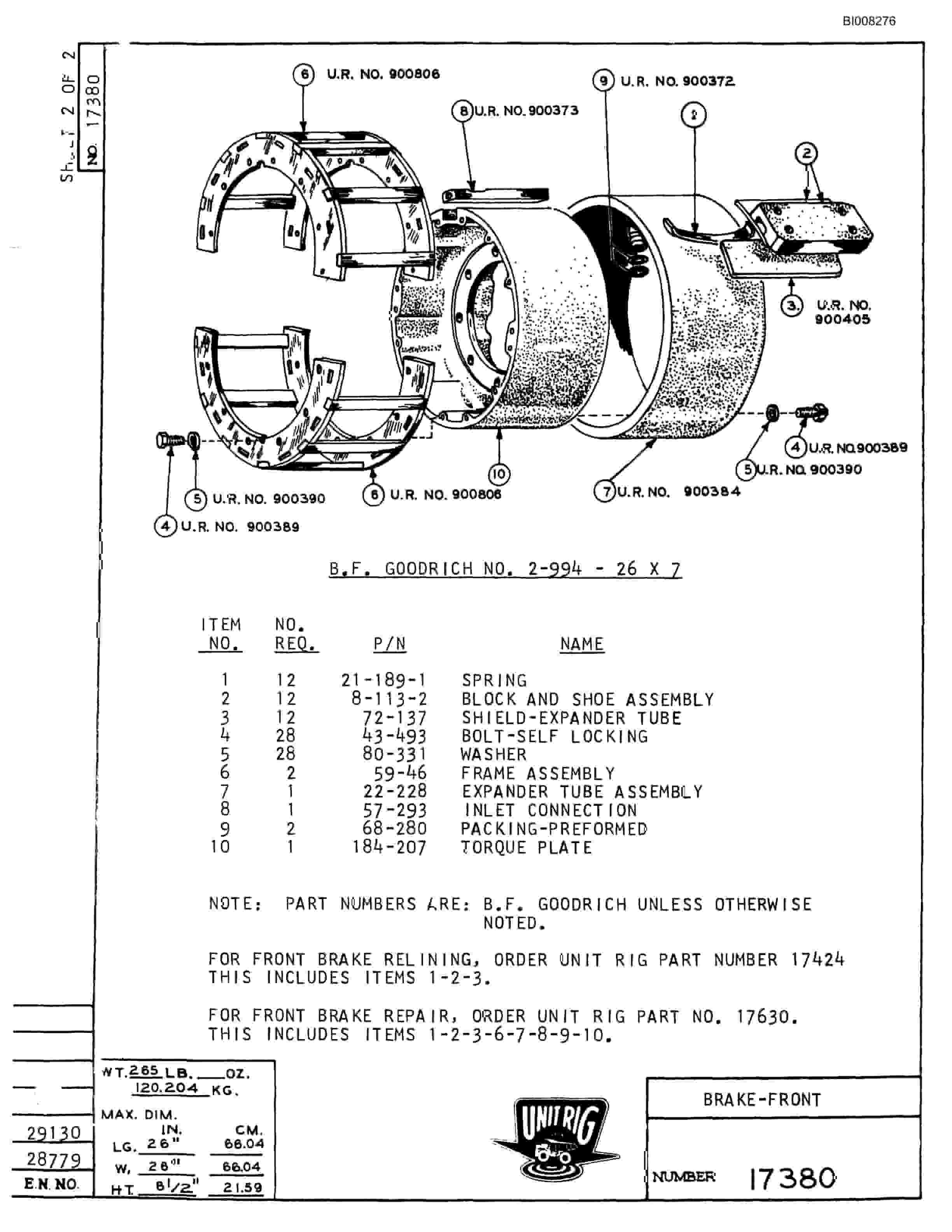 Bucyrus M-100 Illustrated Parts Catalog BI008276-3