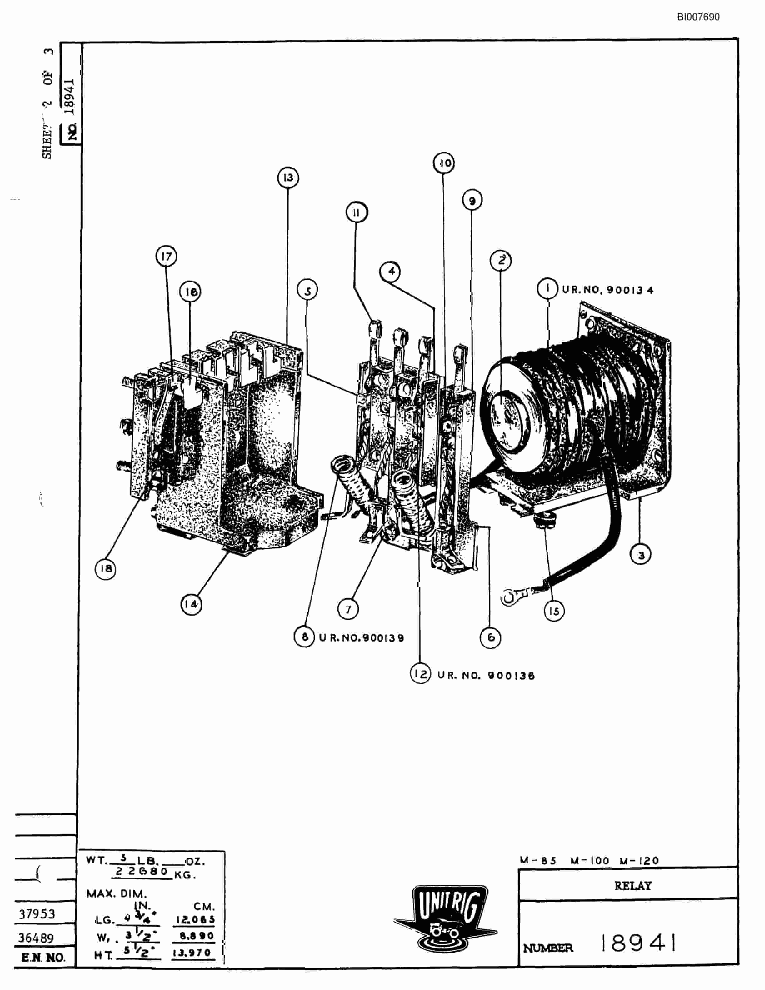 Bucyrus M-100 Parts Catalog BI007690-3