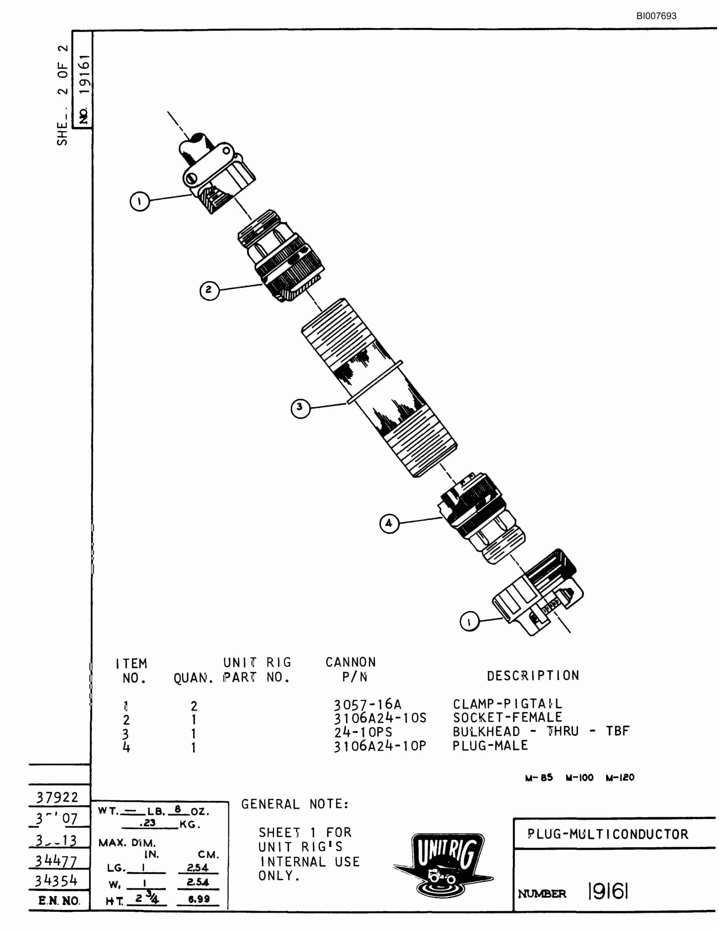 Bucyrus M-100 Parts Catalog BI007693-5
