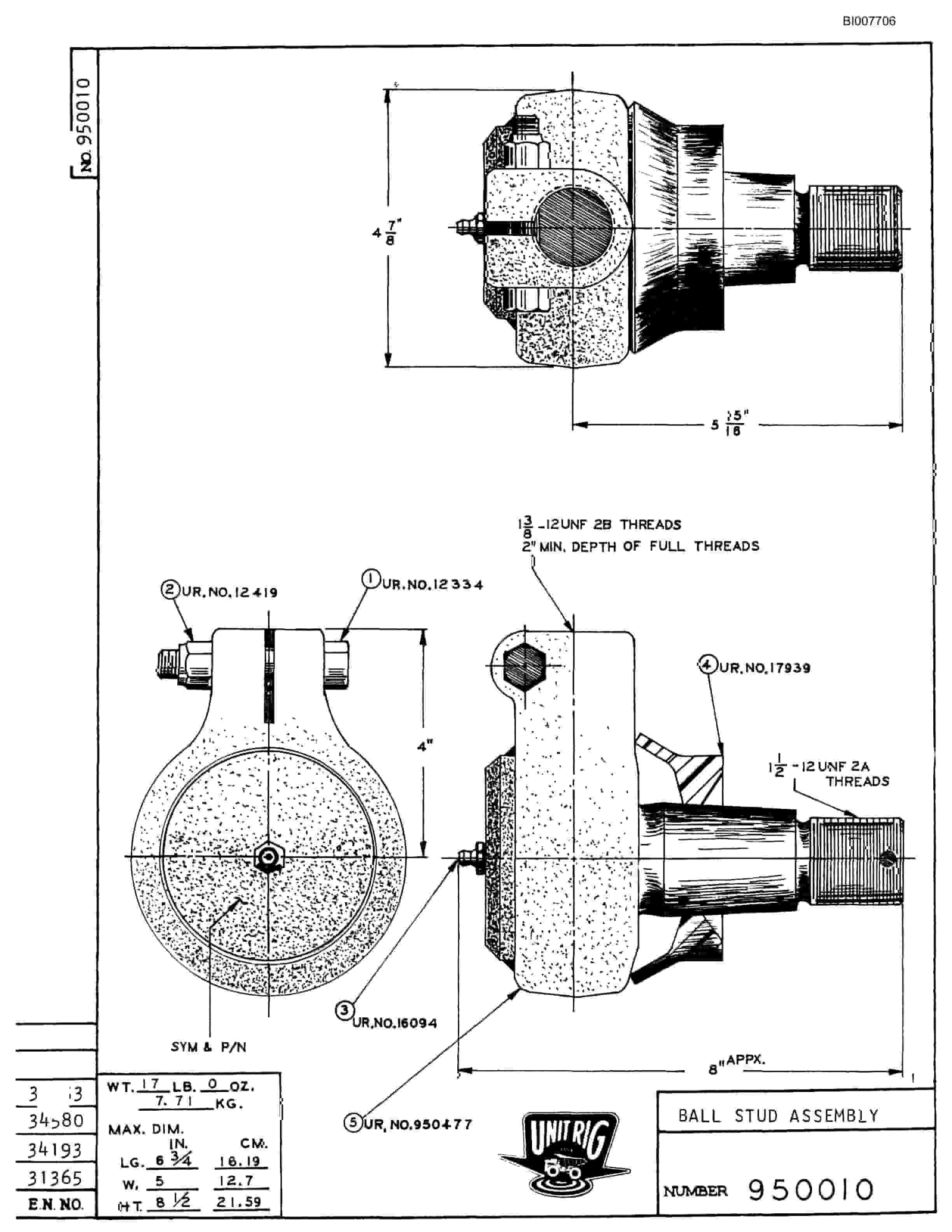 Bucyrus M-100 Parts Catalog BI007706-5