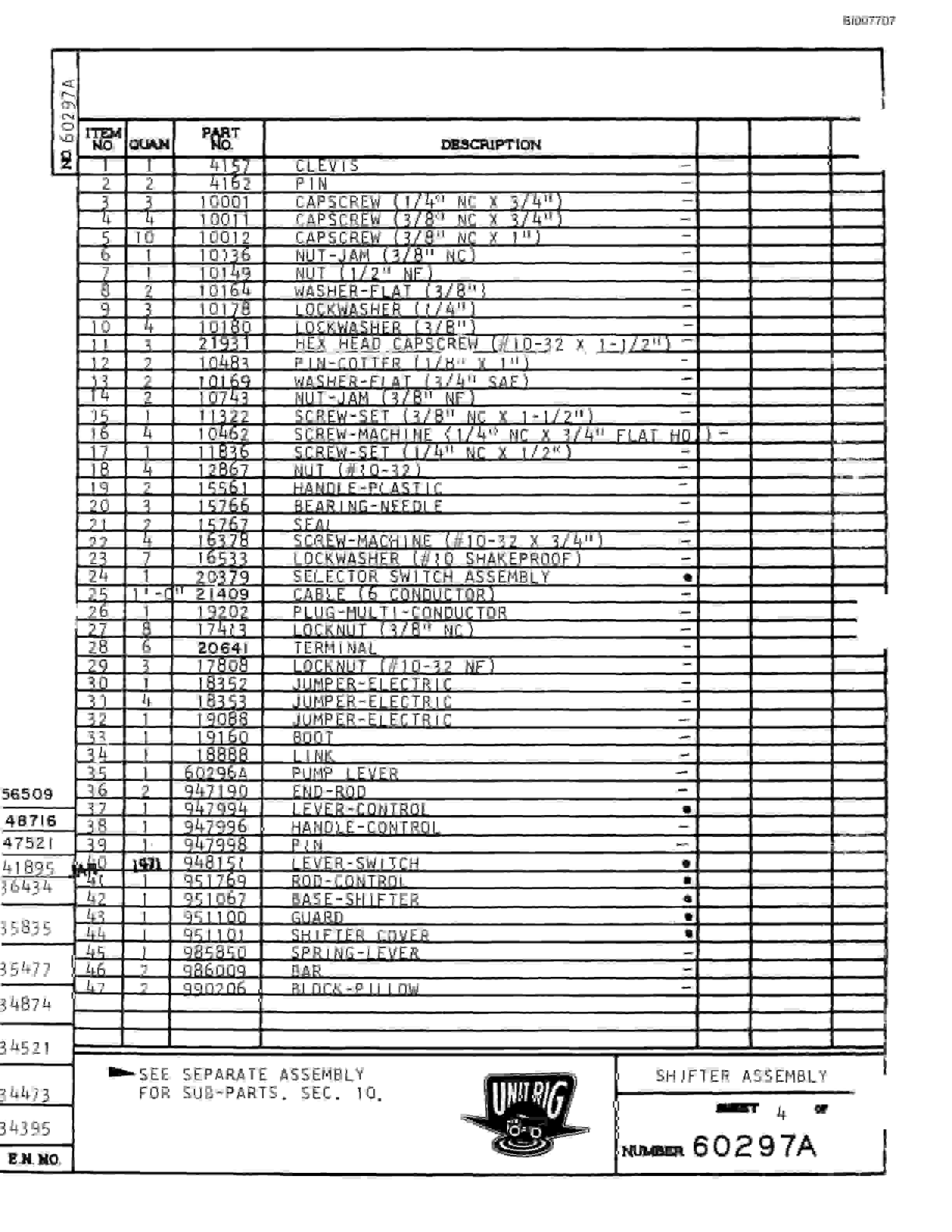 Bucyrus M-100 Parts Catalog BI007707-2