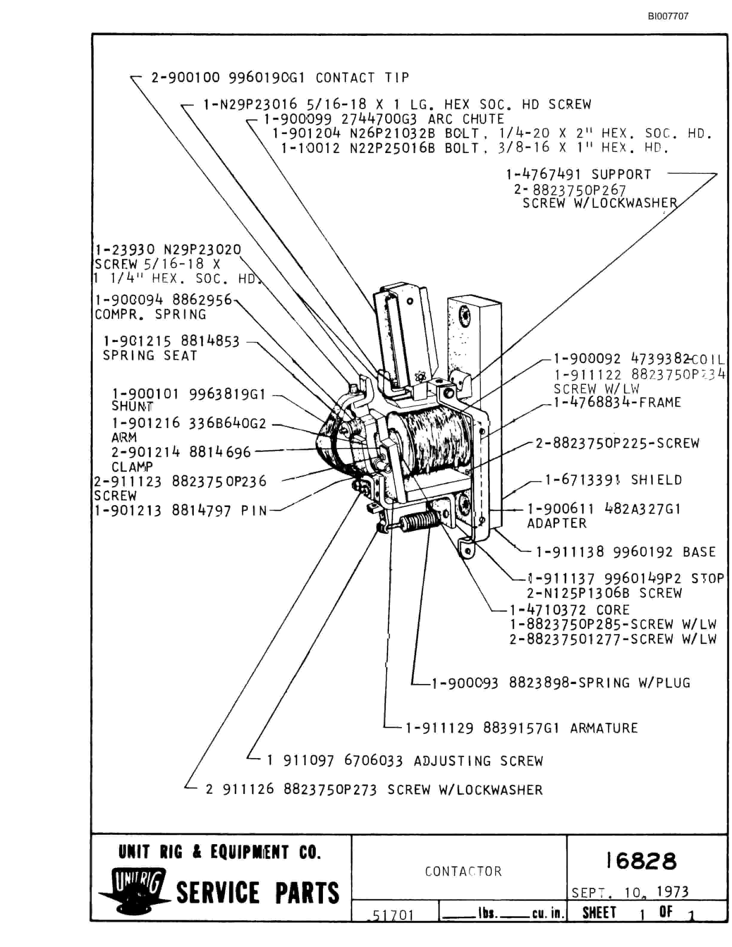 Bucyrus M-100 Parts Catalog BI007707-3