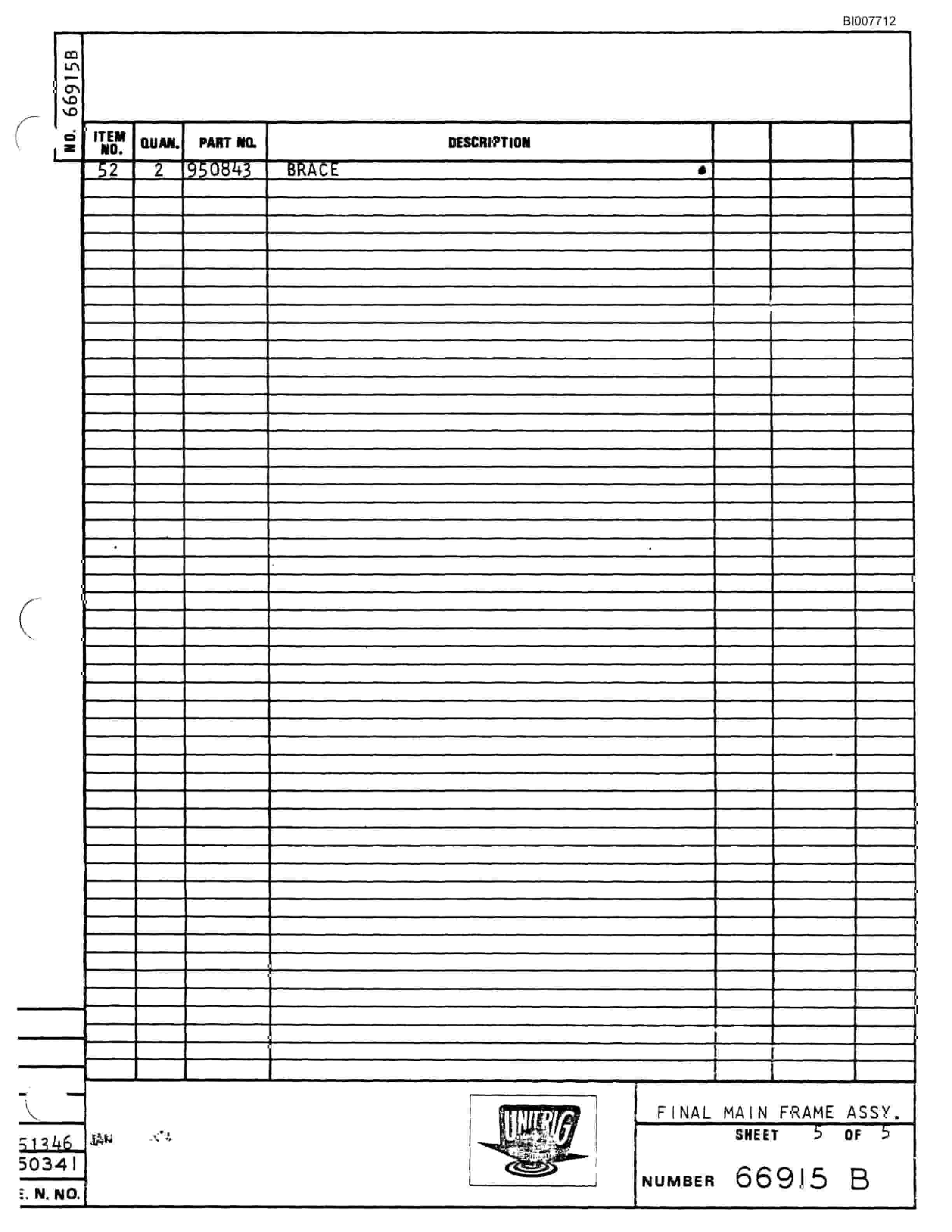 Bucyrus M-100 Parts Catalog BI007712-2