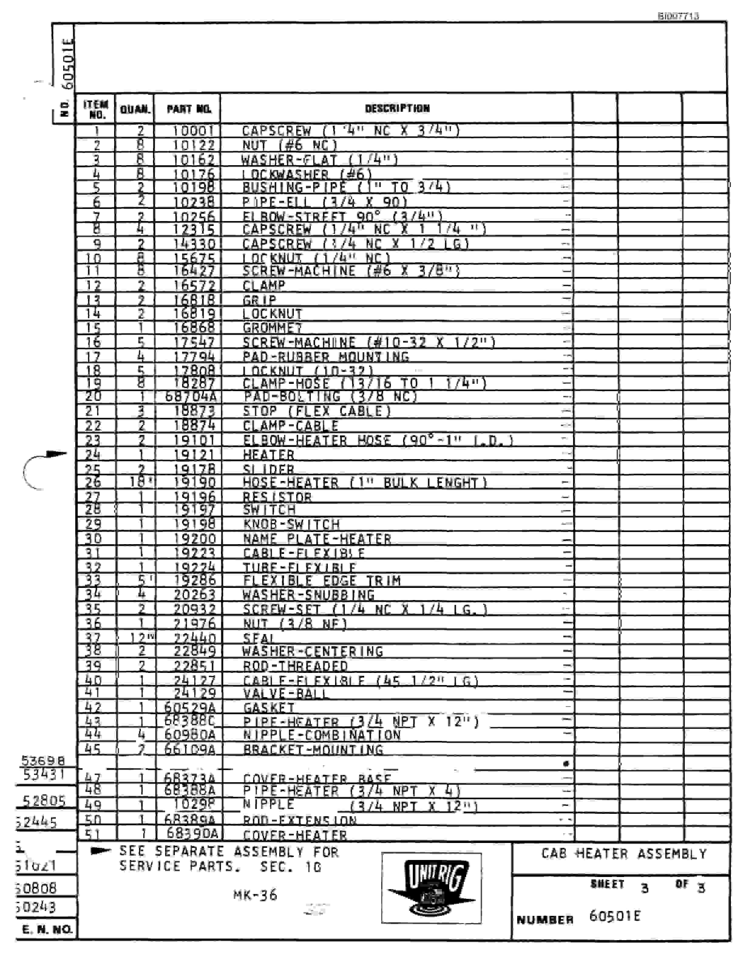 Bucyrus M-100 Parts Catalog BI007713-5